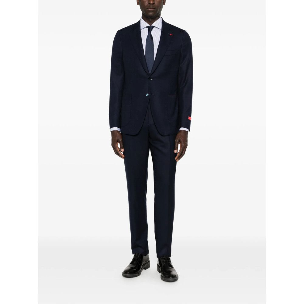 Isaia Isaia BLUE Suits - Single Breasted Suits Size US XXL / EU 58 / 5 - 4 Thumbnail