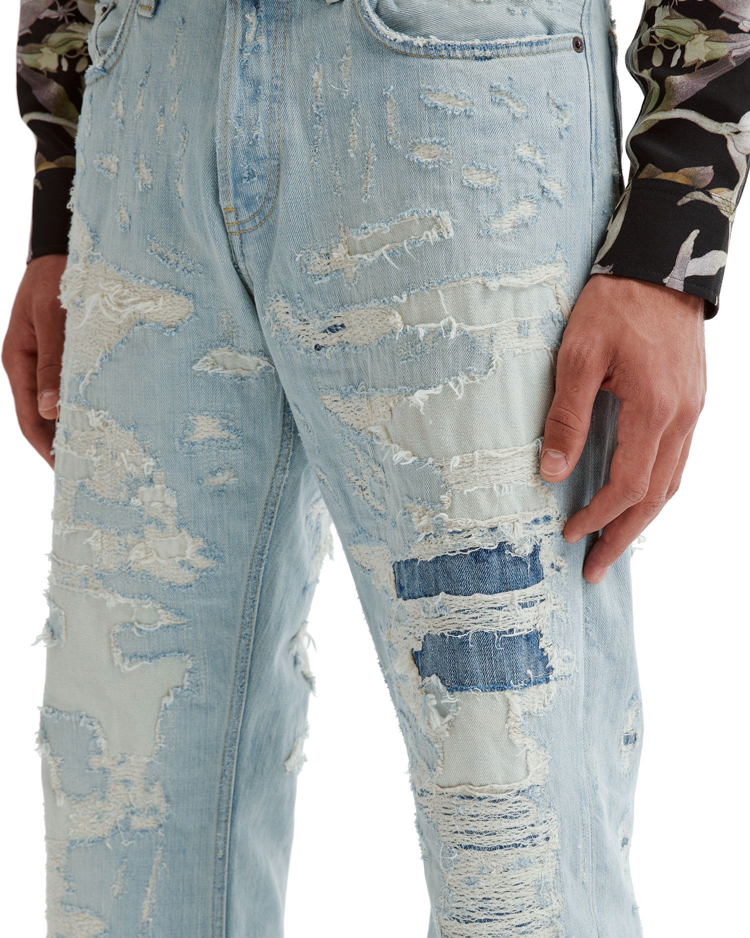 Acne Studios Acne Studios Ripped Spliced Jeans Size US 28 / EU 44 - 5 Thumbnail