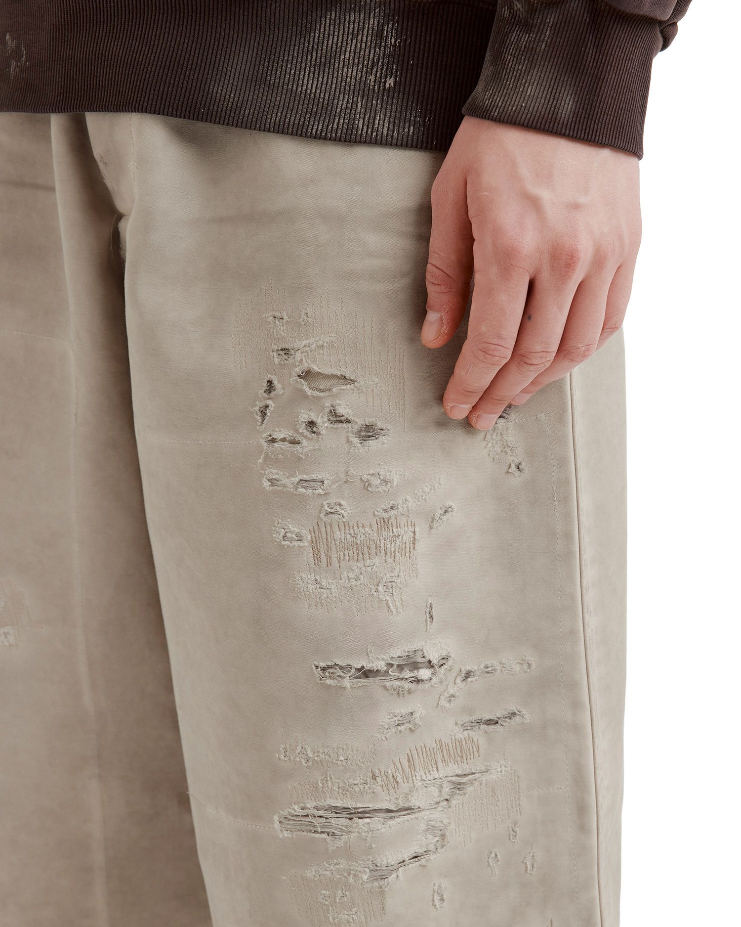 Acne Studios Acne Studios Ripped Wide Leg Pants Size US 42 / EU 58 - 5 Thumbnail