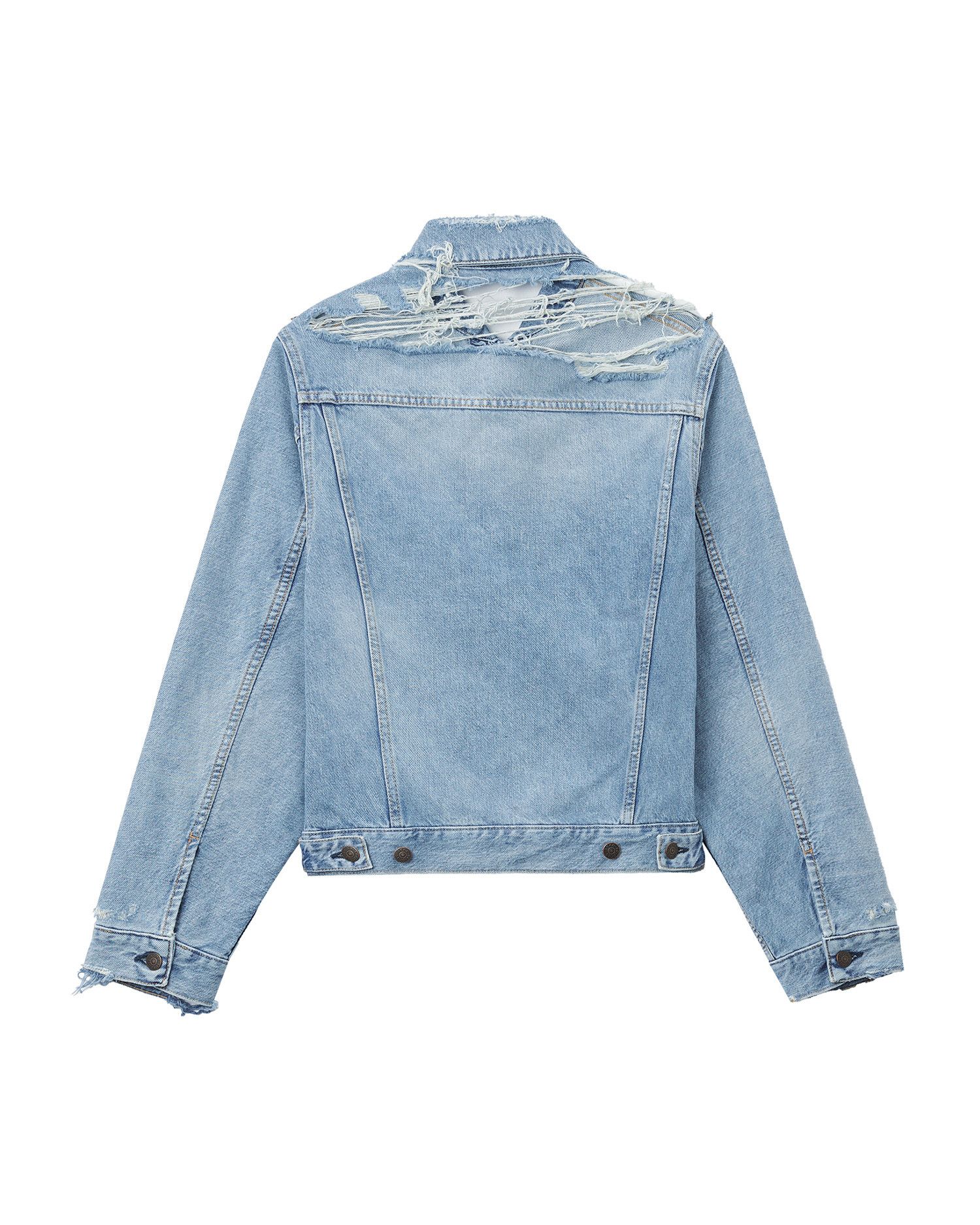Acne Studios Acne Studios Distressed Design Denim Jacket Size L / US 10 / IT 46 - 6 Thumbnail