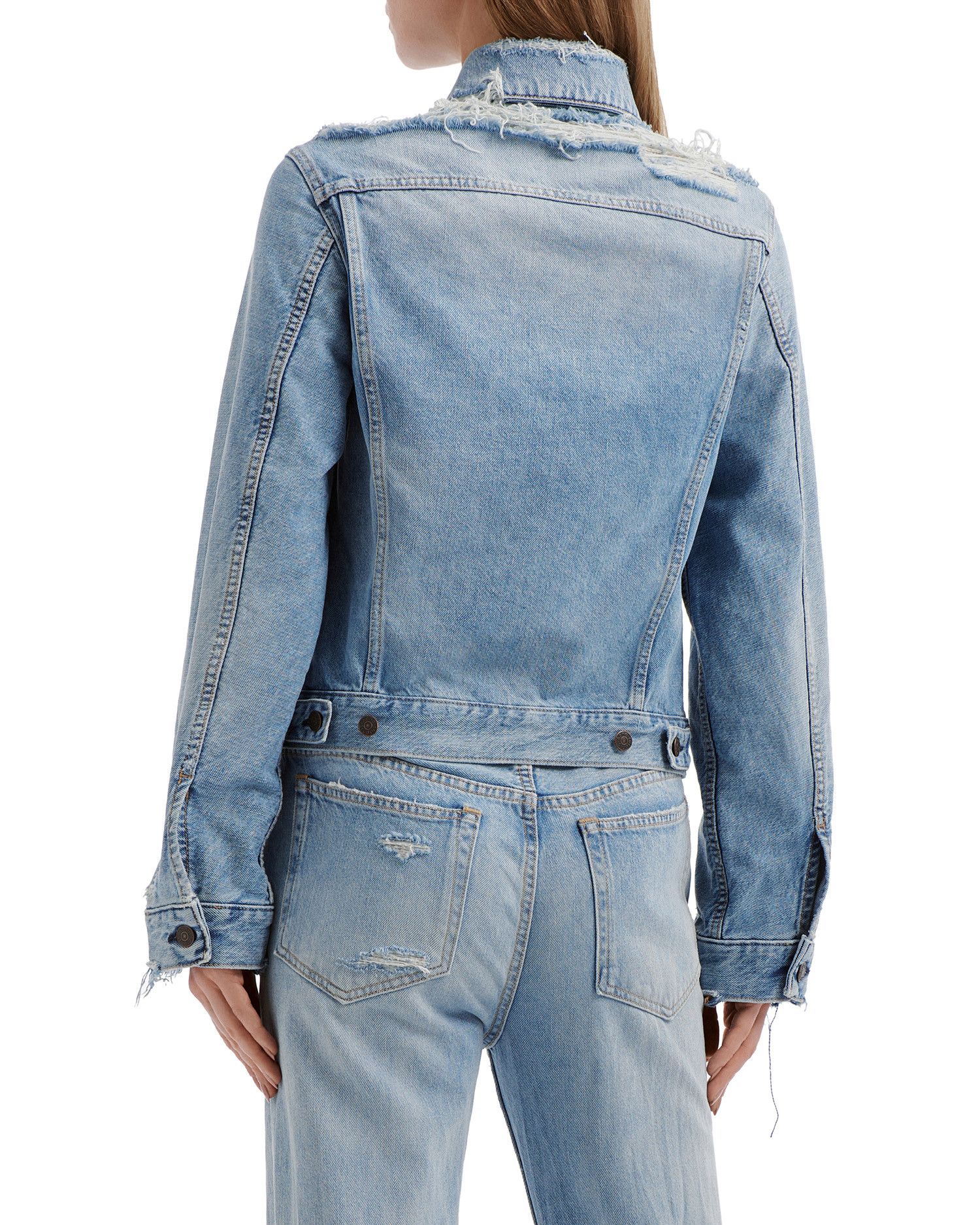 Acne Studios Acne Studios Distressed Design Denim Jacket Size L / US 10 / IT 46 - 4 Thumbnail