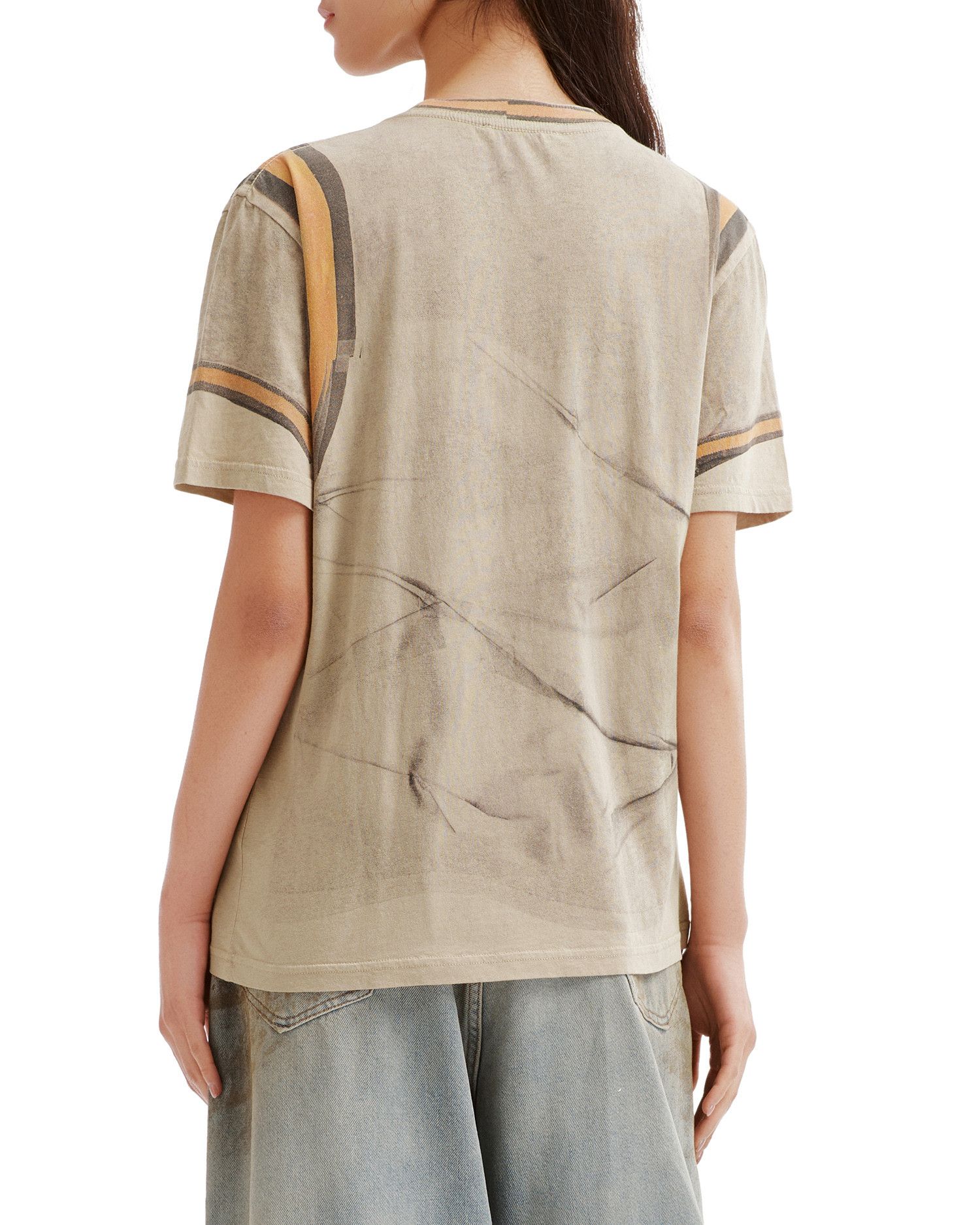 Acne Studios Acne Studios Letter Stripe Printed T-Shirt Size L / US 10 / IT 46 - 4 Thumbnail