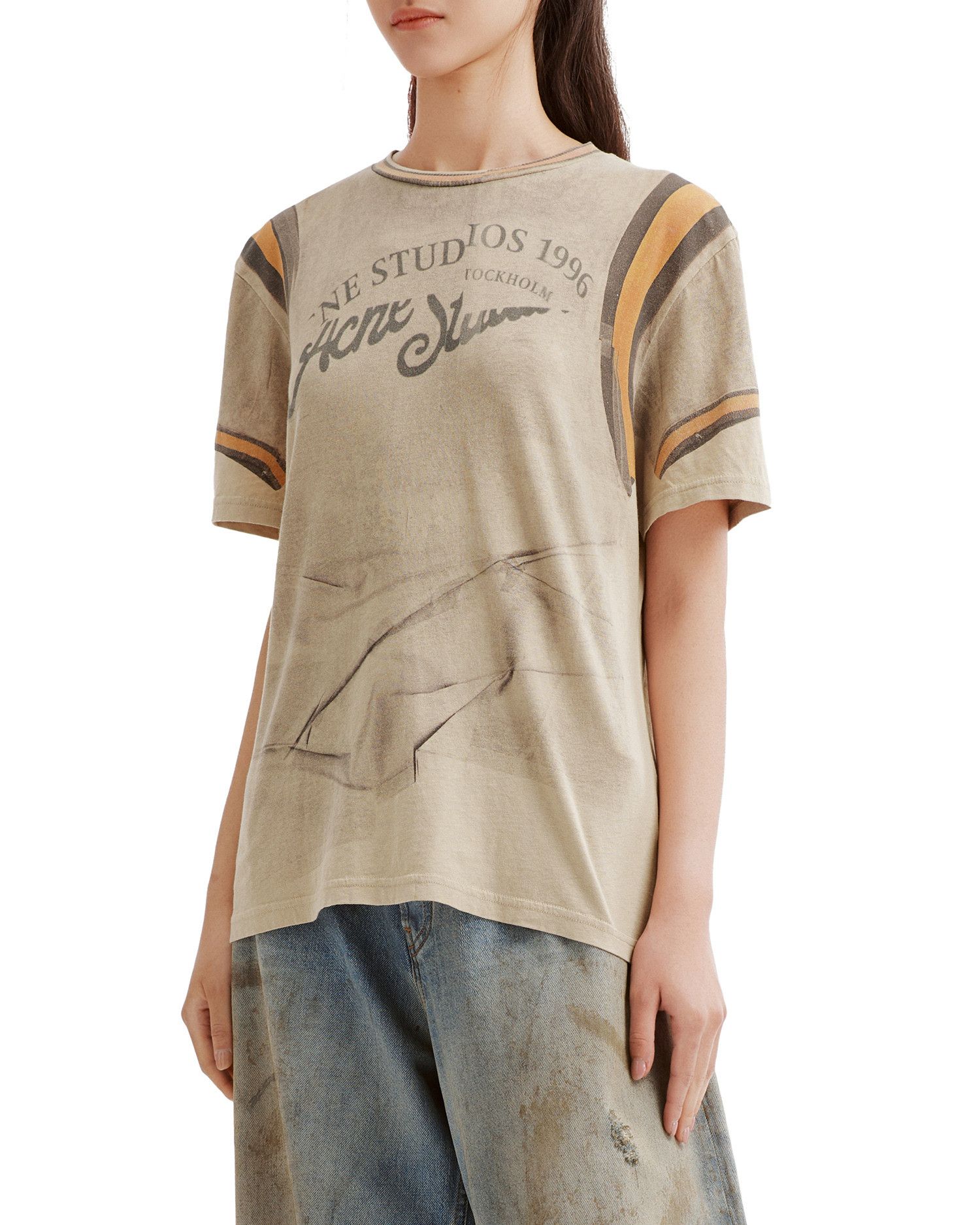 Acne Studios Acne Studios Letter Stripe Printed T-Shirt Size M / US 6-8 / IT 42-44 - 3 Thumbnail