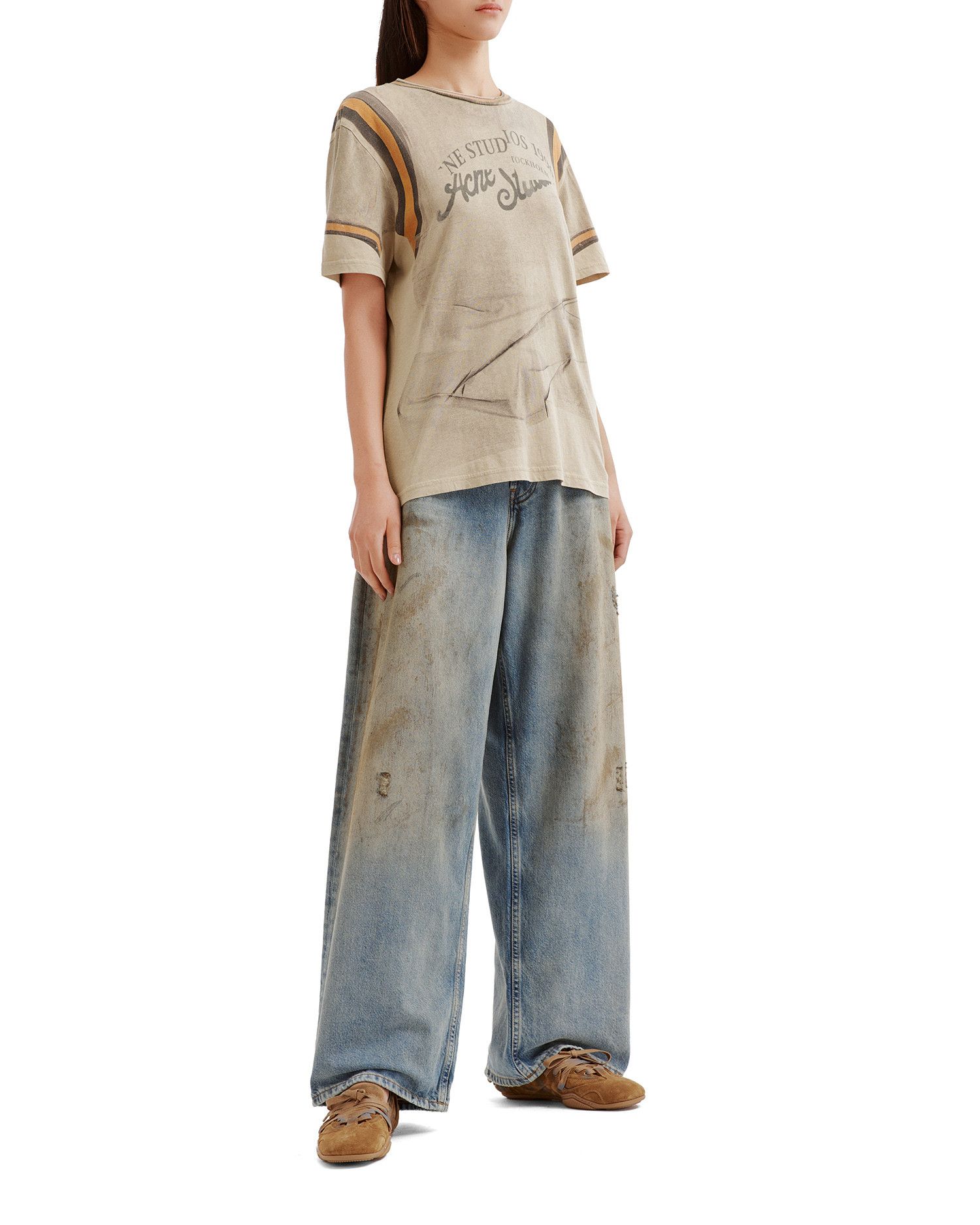Acne Studios Acne Studios Letter Stripe Printed T-Shirt Size M / US 6-8 / IT 42-44 - 2 Thumbnail