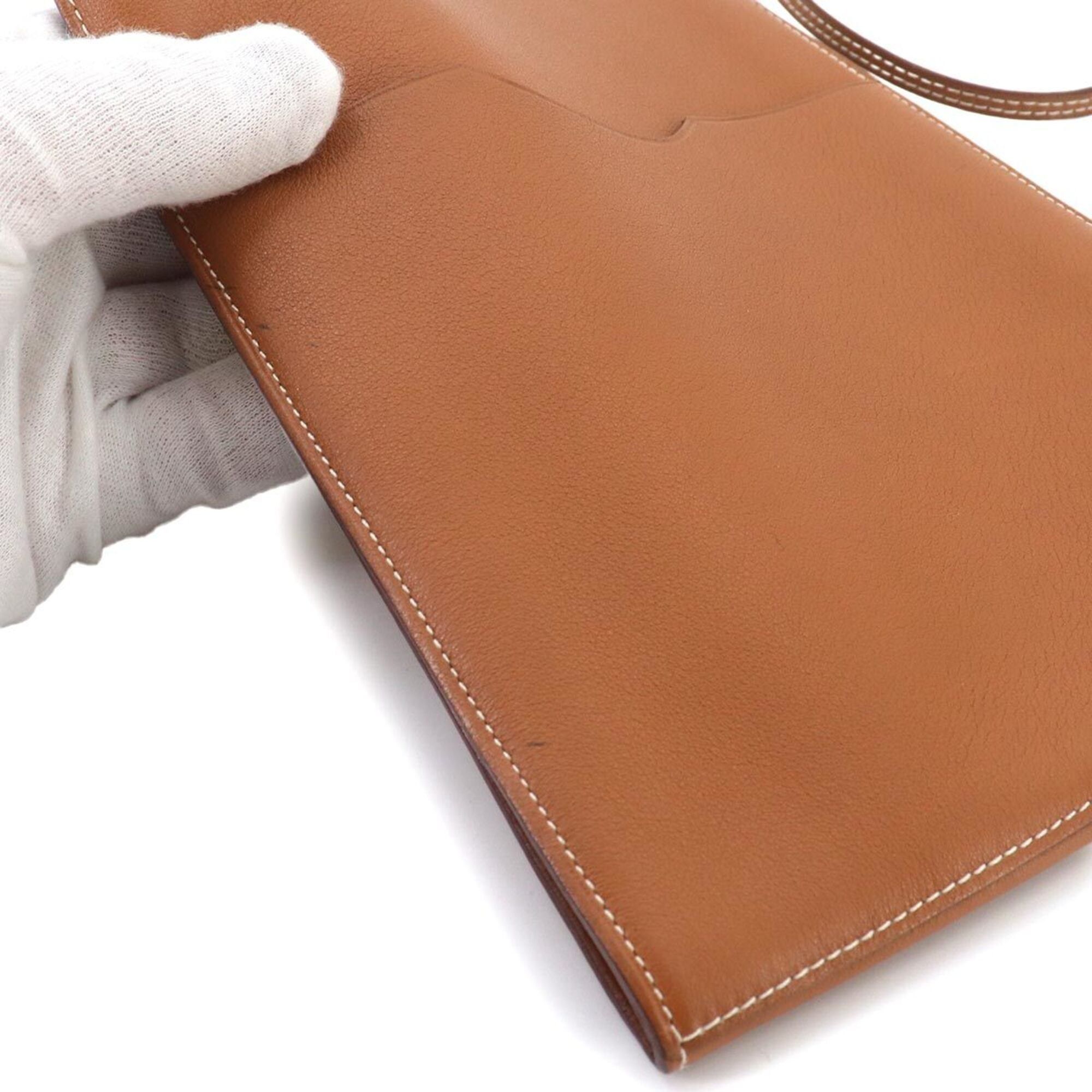 Hermes Hermes Onimaitou 2 PM Shoulder Handbag Pochette Swift Leather Gold □K Stamp Size ONE SIZE - 8 Thumbnail