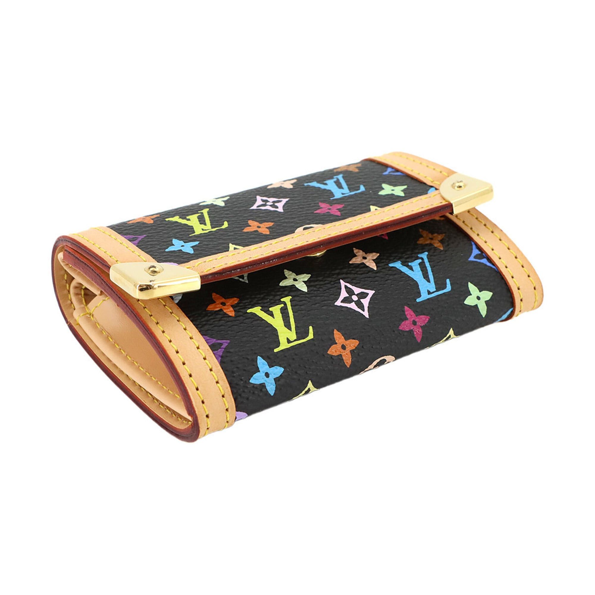 Louis Vuitton Louis Vuitton Monogram Multicolor Portemonnaie Plat Wallet/Coin Purse Noir M92656 Size ONE SIZE - 5 Thumbnail