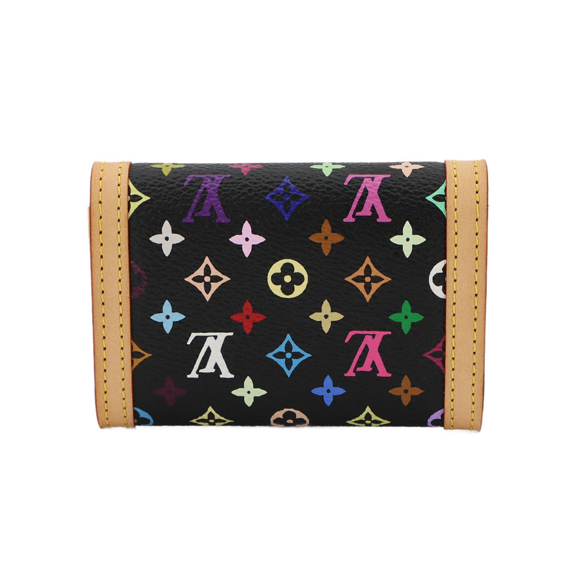 Louis Vuitton Louis Vuitton Monogram Multicolor Portemonnaie Plat Wallet/Coin Purse Noir M92656 Size ONE SIZE - 3 Thumbnail