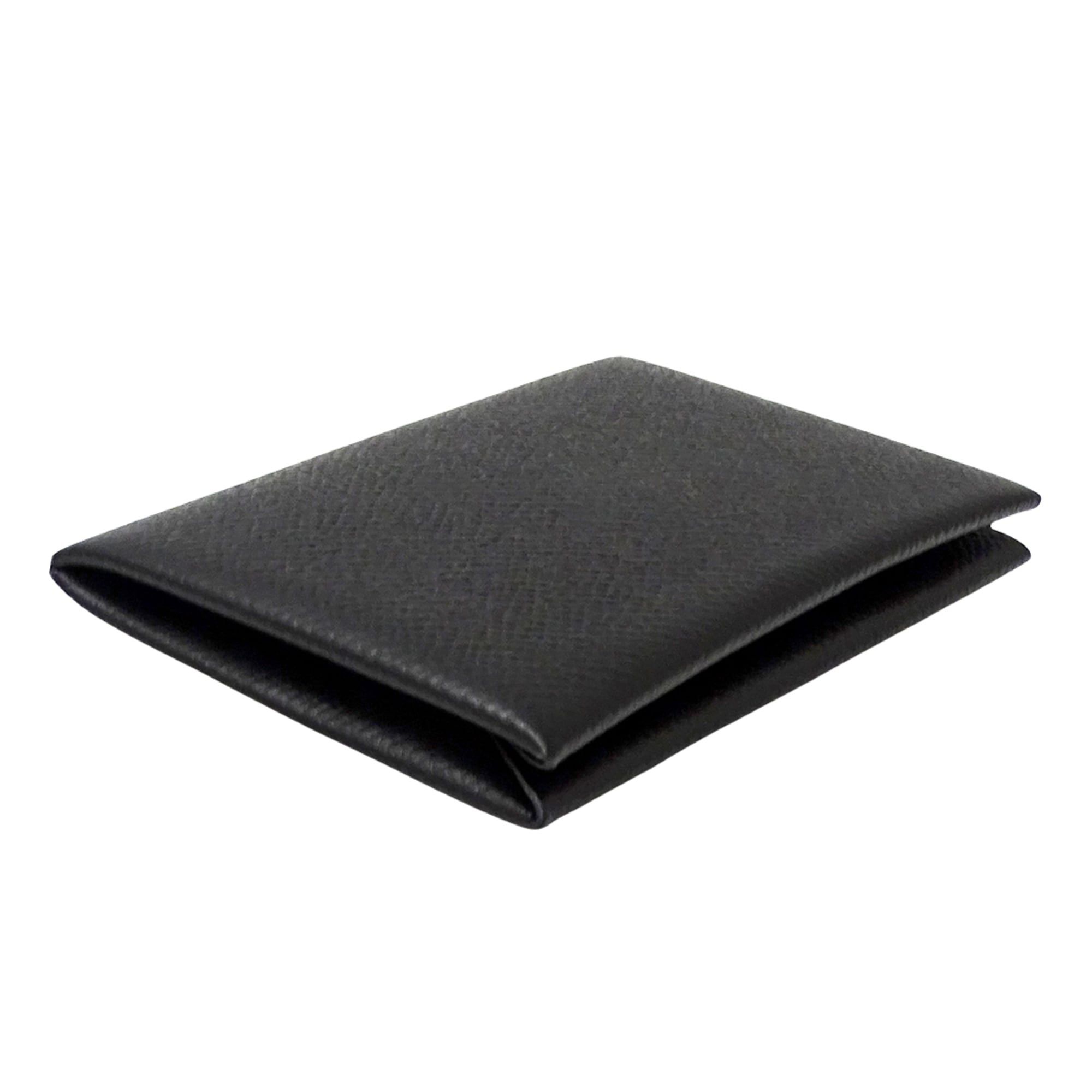 Hermes Hermes Business Card Holder/Card Case for Women and Men, Brand Calvi, Veau Epsom Leather, Black, Silver Hardware, Pass Case, Holder, □I Stamp Size ONE SIZE - 3 Thumbnail