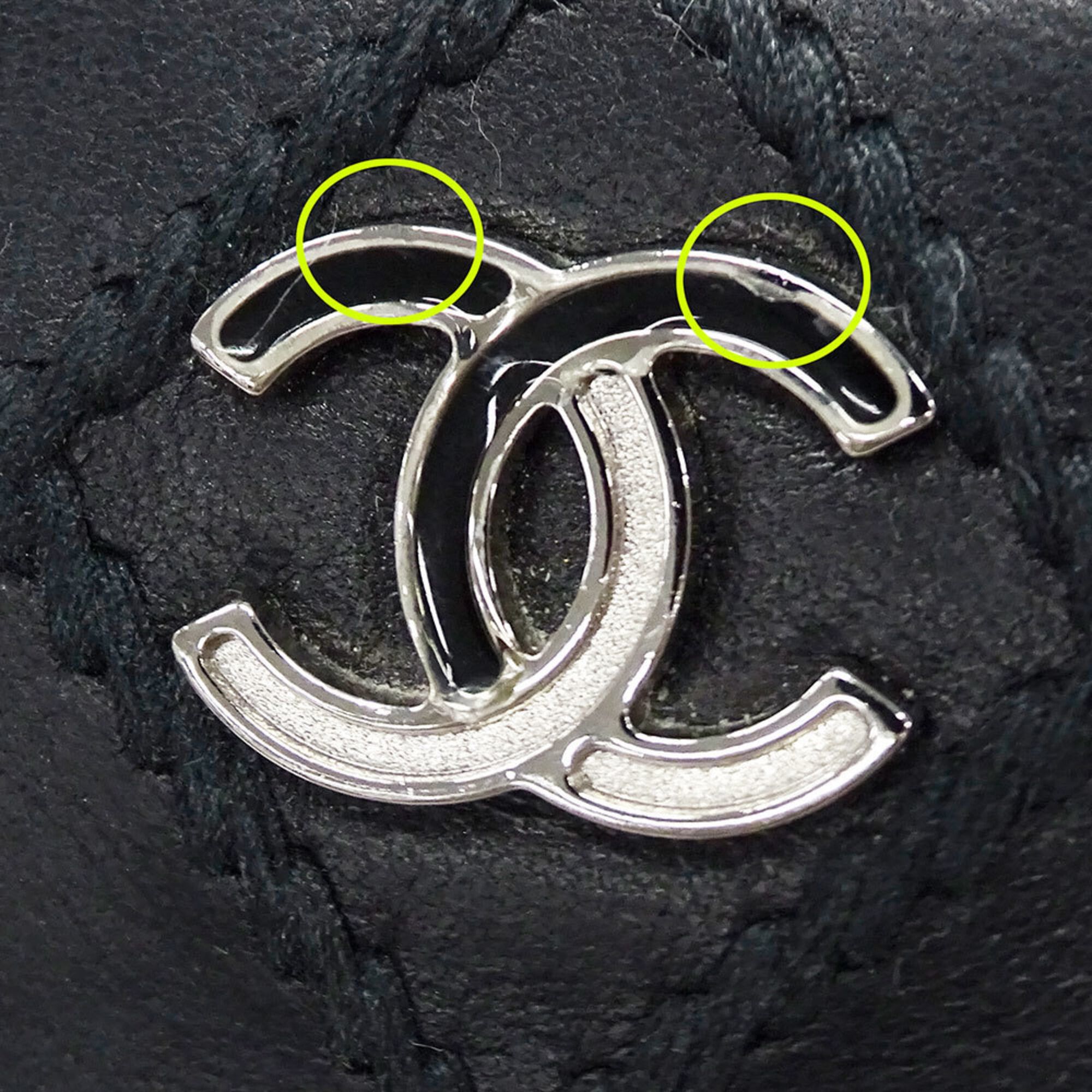 Chanel Chanel Women's Wallet, Brand Name Long Wild Stitch Leather, Black, Silver Hardware, Round Zipper, Quilted Size ONE SIZE - 12 Thumbnail