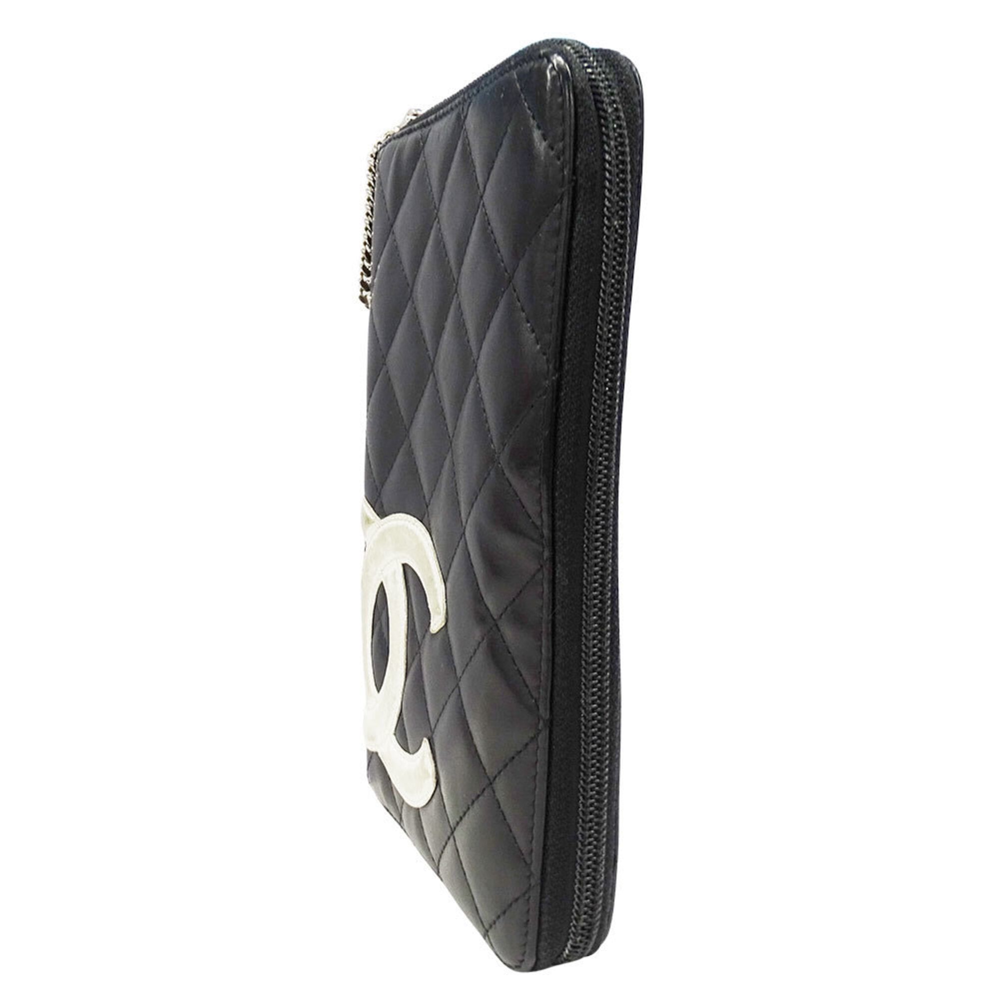 Chanel Chanel Women's Wallet, Brand Name, Long Cambon Lambskin, Black, Silver Hardware, Round Zipper, Quilted Size ONE SIZE - 4 Thumbnail