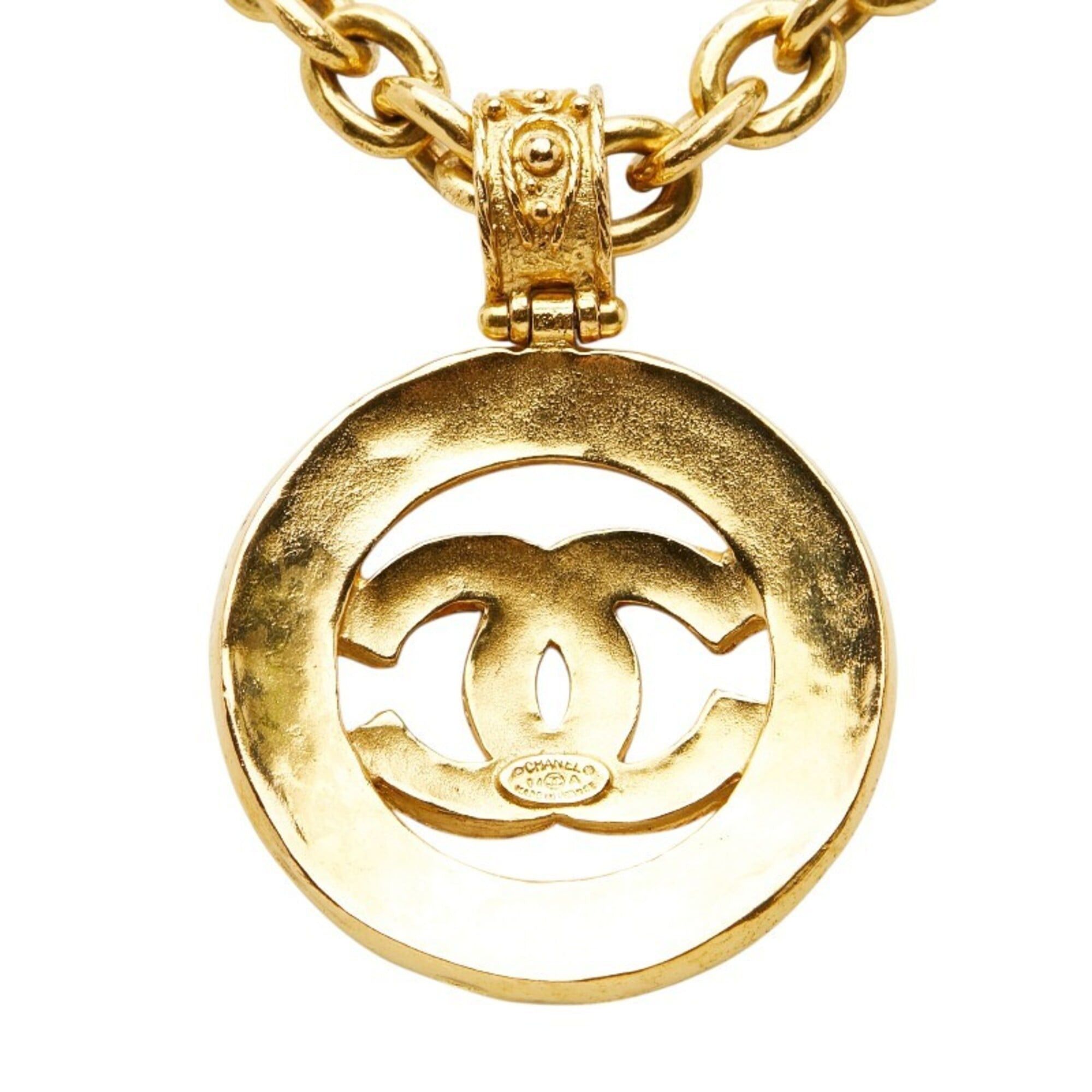 Chanel Chanel Coco Mark Gripoix Necklace, Gold Plated, Women's CHANEL Size ONE SIZE - 3 Thumbnail