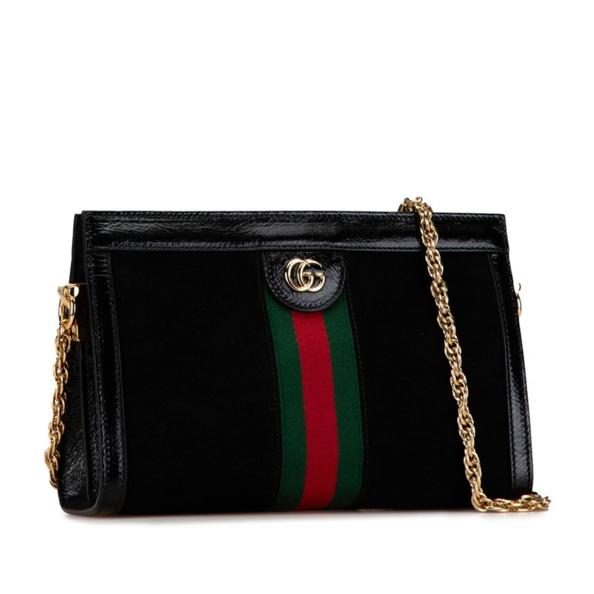 Gucci Gucci Ophidia Sherry Line Crossbody Chain Shoulder Bag 503877 Black Suede Leather Women's GUCCI Size ONE SIZE - 2 Thumbnail