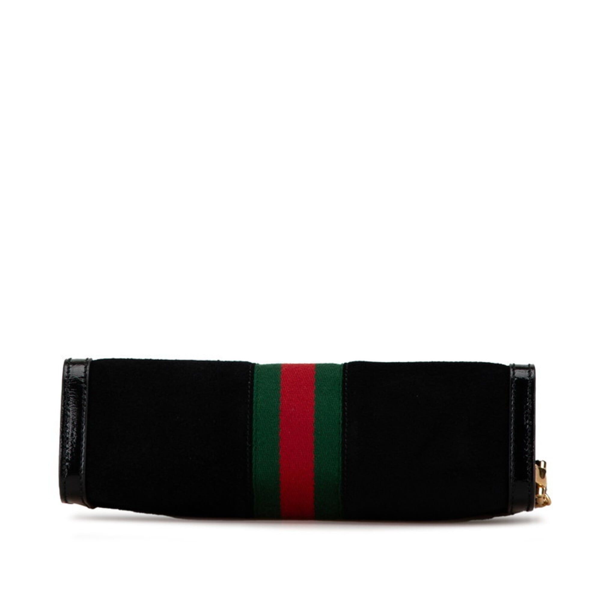 Gucci Gucci Ophidia Sherry Line Crossbody Chain Shoulder Bag 503877 Black Suede Leather Women's GUCCI Size ONE SIZE - 4 Thumbnail
