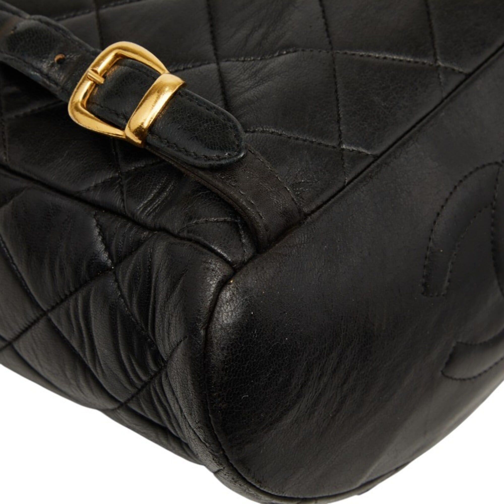 Chanel Chanel Matelassé Coco Mark Chain Backpack Daypack Black Lambskin Women's CHANEL Size ONE SIZE - 7 Thumbnail