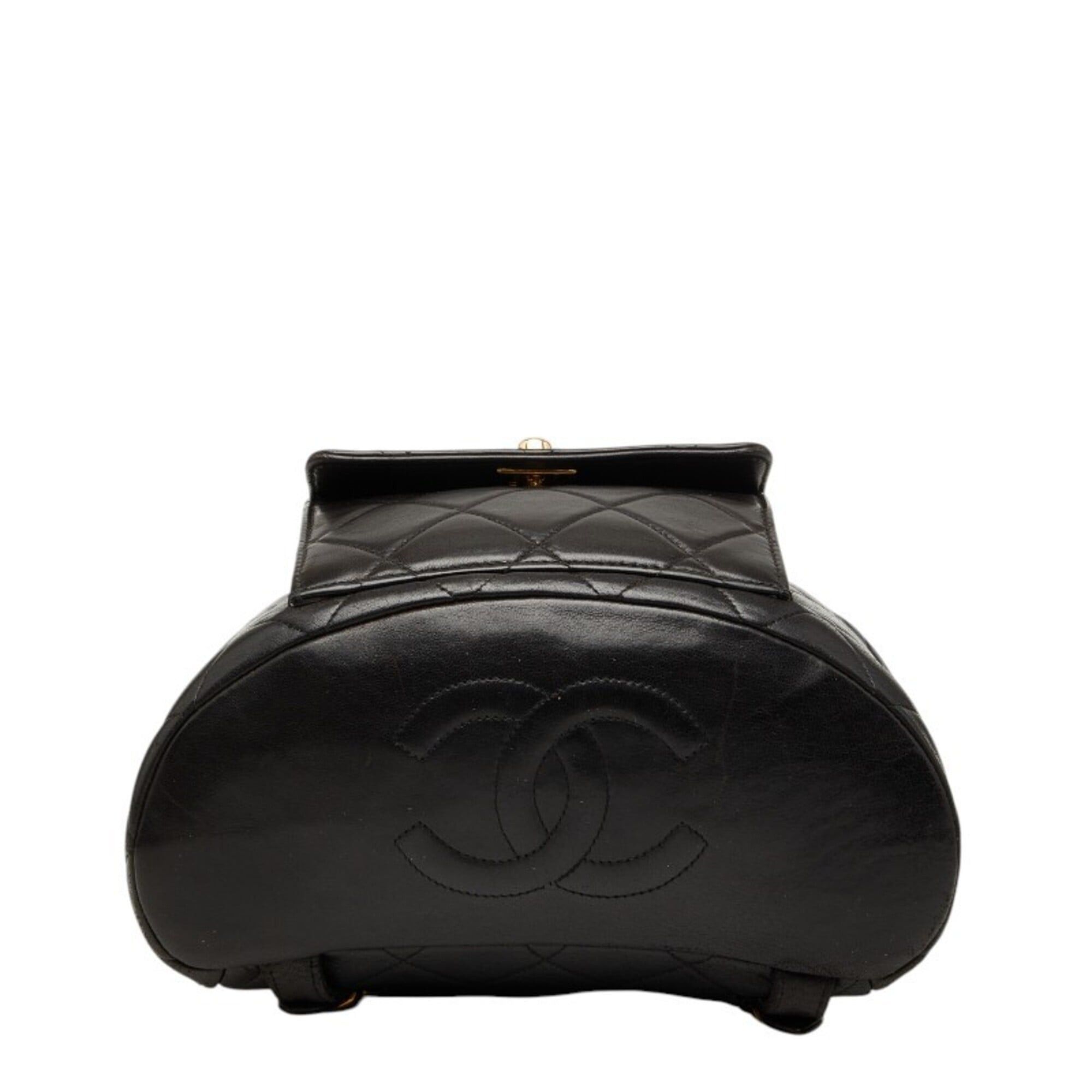 Chanel Chanel Matelassé Coco Mark Chain Backpack Daypack Black Lambskin Women's CHANEL Size ONE SIZE - 3 Thumbnail