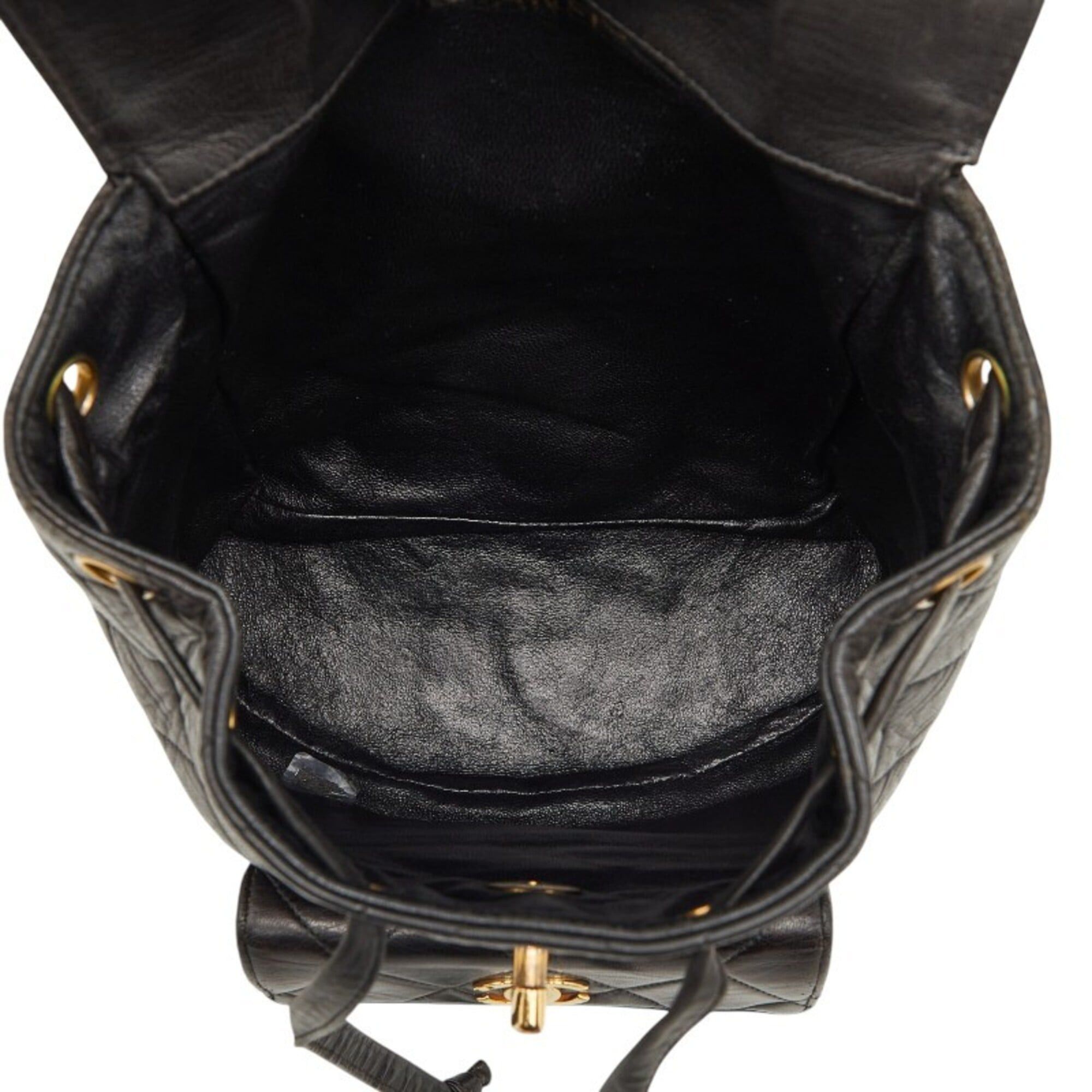 Chanel Chanel Matelassé Coco Mark Chain Backpack Daypack Black Lambskin Women's CHANEL Size ONE SIZE - 11 Thumbnail