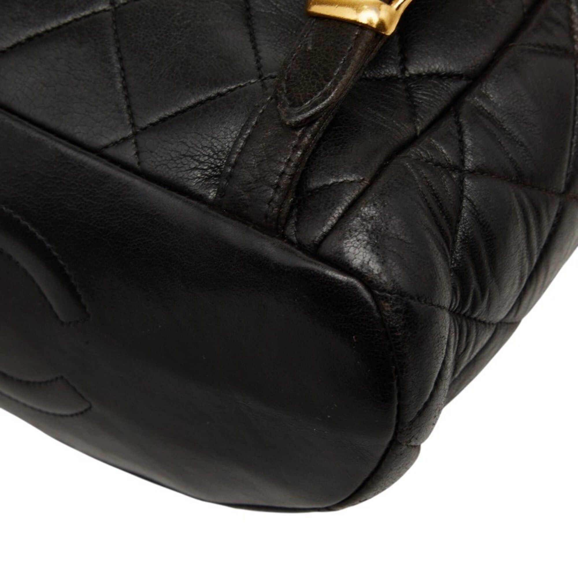 Chanel Chanel Matelassé Coco Mark Chain Backpack Daypack Black Lambskin Women's CHANEL Size ONE SIZE - 6 Thumbnail
