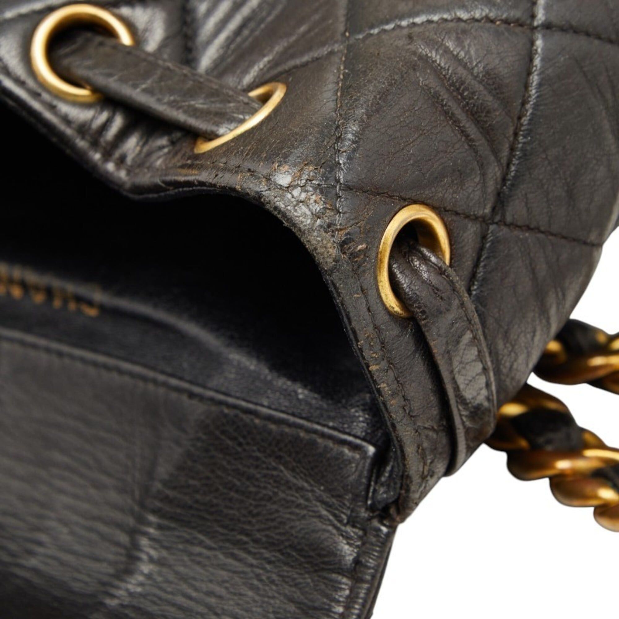 Chanel Chanel Matelassé Coco Mark Chain Backpack Daypack Black Lambskin Women's CHANEL Size ONE SIZE - 10 Thumbnail