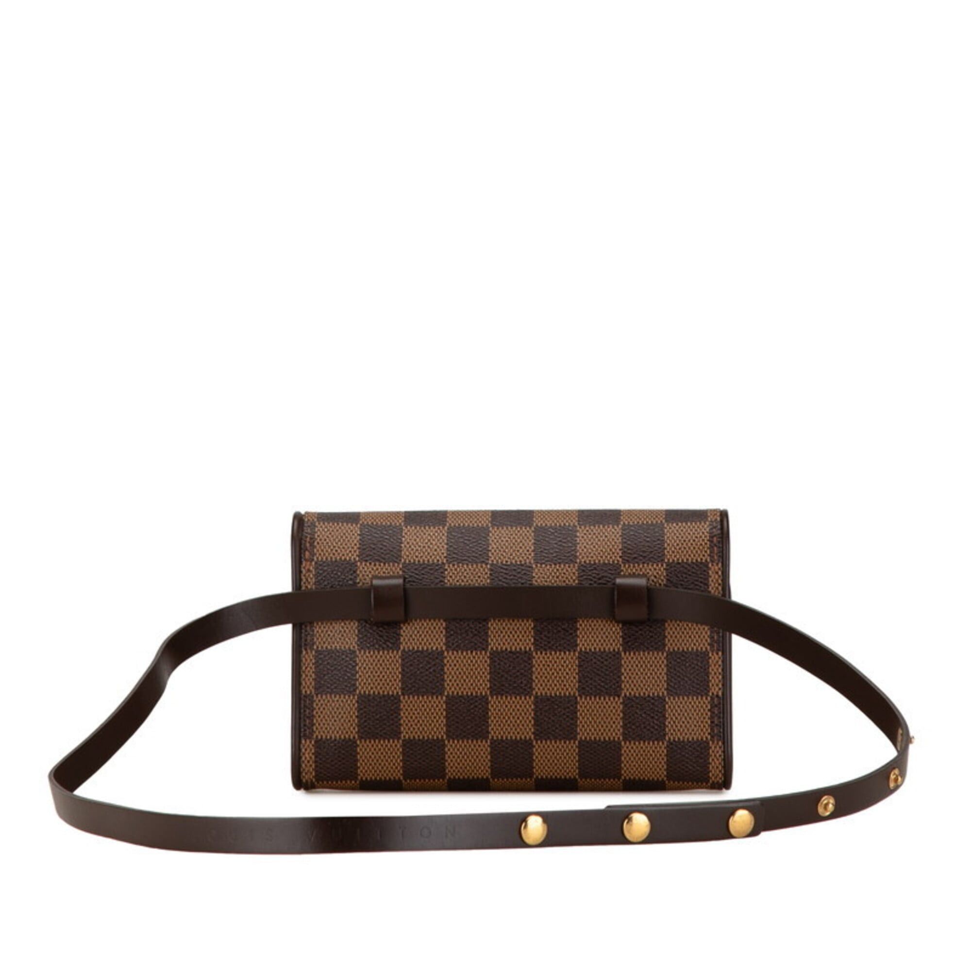 Louis Vuitton Louis Vuitton Damier Florentine Pochette Waist Bag/Waist Pouch N51856 Brown Leather Women's LOUIS VUITTON Size ONE SIZE - 3 Thumbnail