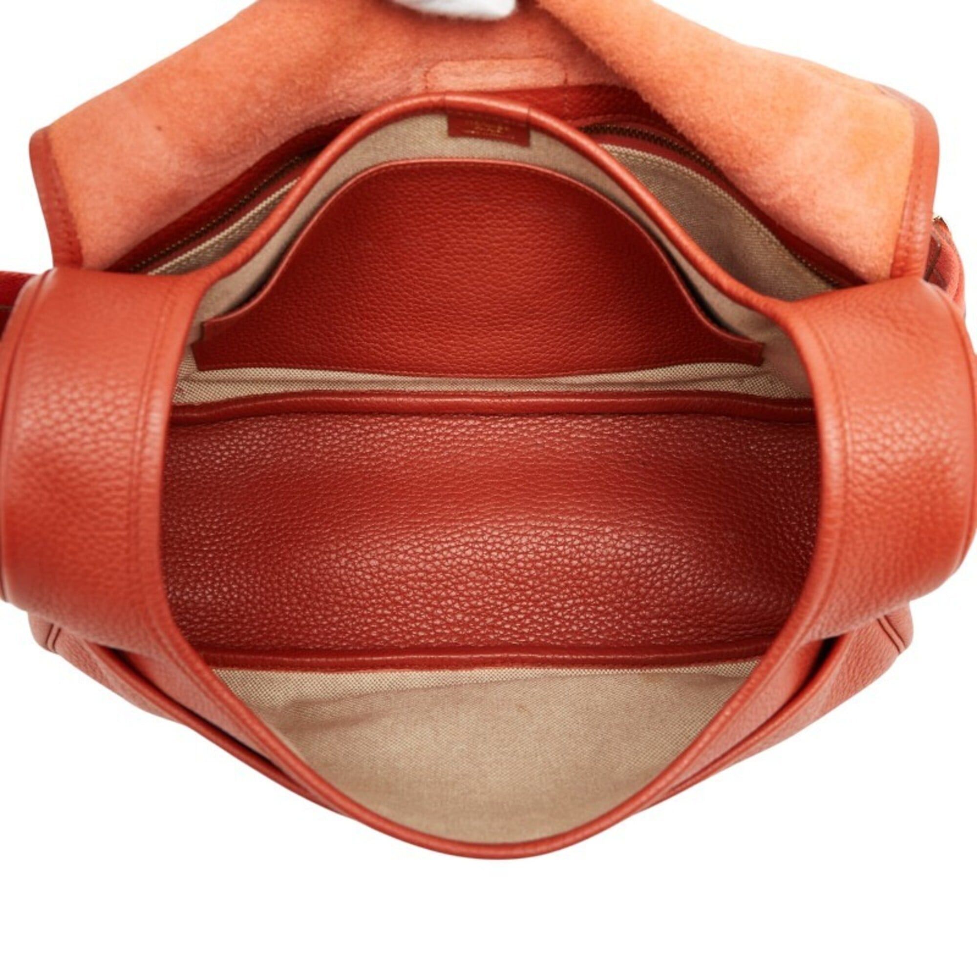 Hermes Hermes Bour Lang Crossbody Shoulder Bag, Rose Jaipur Orange, Taurillon Clemence Leather, Women's HERMES Size ONE SIZE - 9 Thumbnail