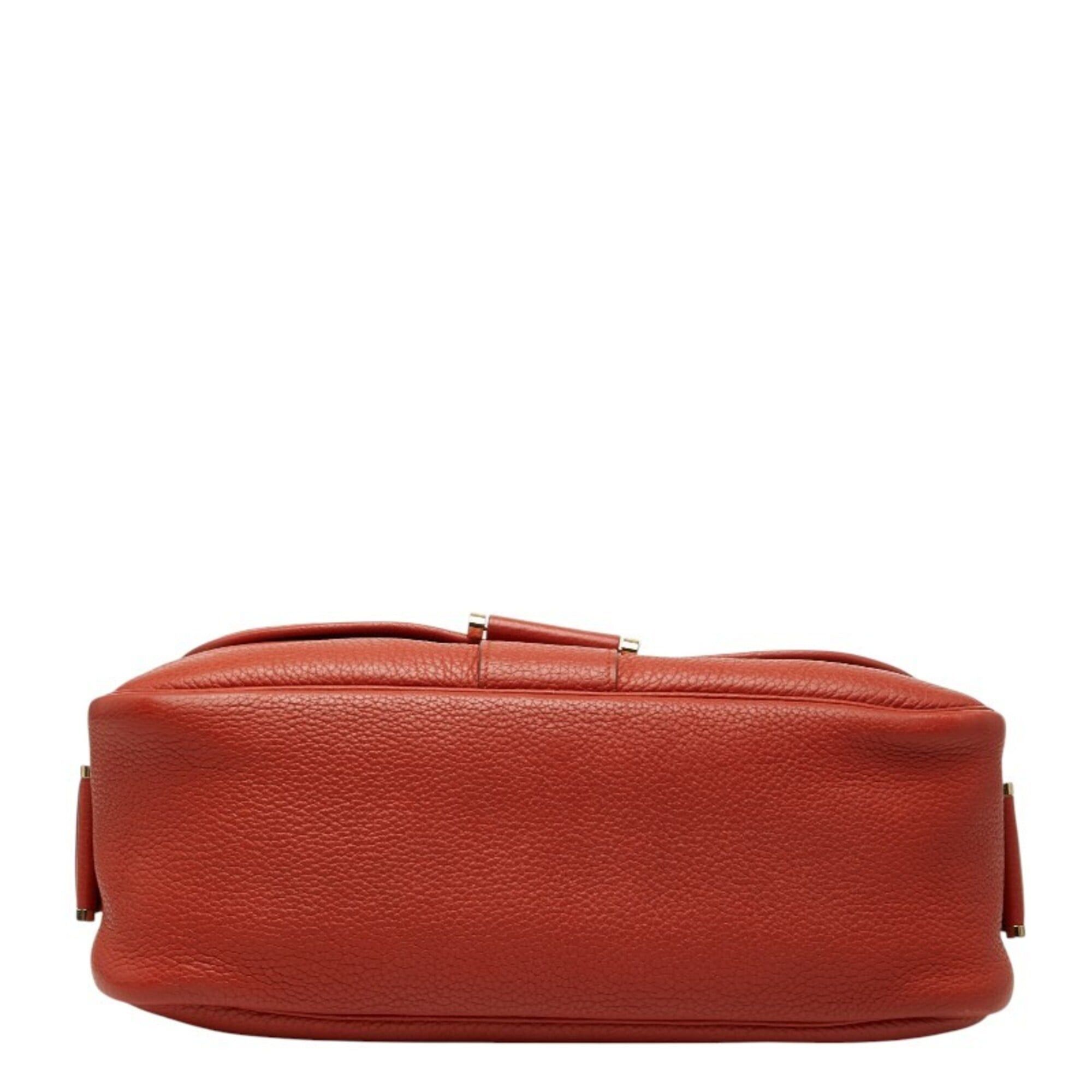 Hermes Hermes Bour Lang Crossbody Shoulder Bag, Rose Jaipur Orange, Taurillon Clemence Leather, Women's HERMES Size ONE SIZE - 3 Thumbnail
