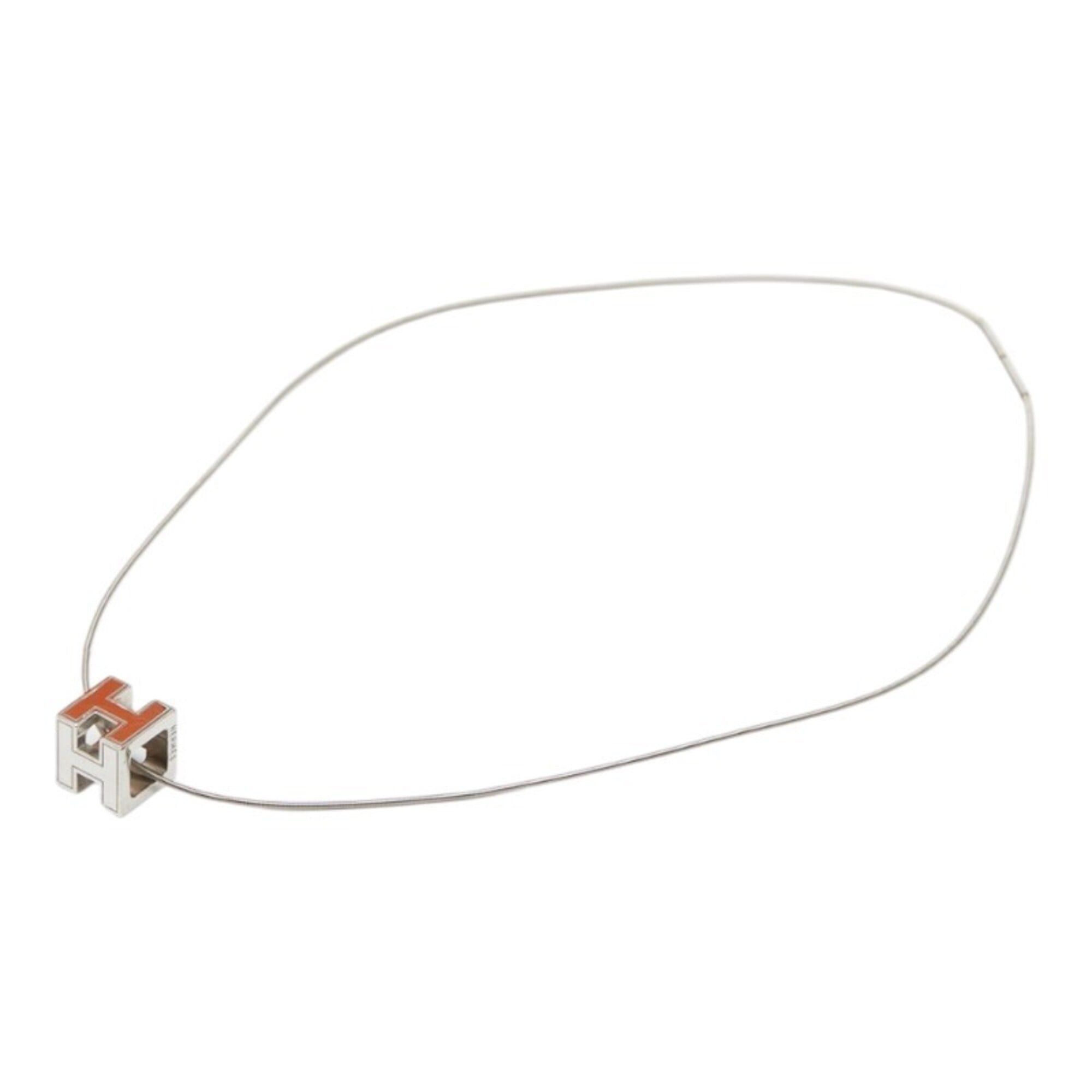Hermes Hermes Cage d'H H-Cube Necklace, Silver Metal, Women's Size ONE SIZE - 4 Thumbnail