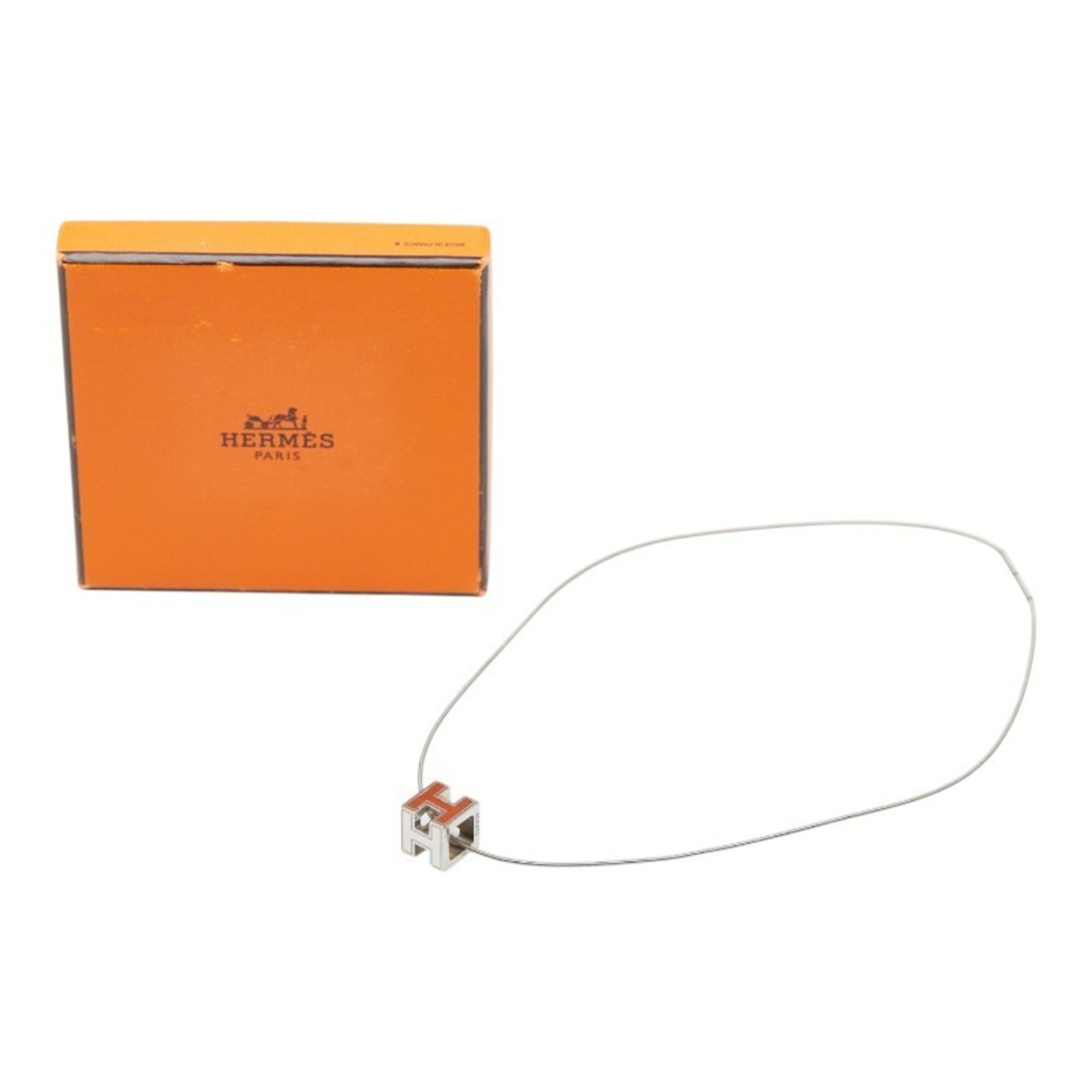 Hermes Hermes Cage d'H H-Cube Necklace, Silver Metal, Women's Size ONE SIZE - 7 Thumbnail