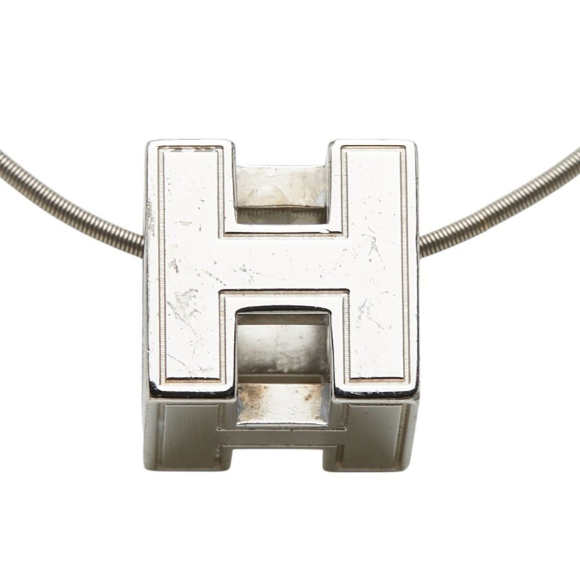 Hermes Hermes Cage d'H H-Cube Necklace, Silver Metal, Women's Size ONE SIZE - 3 Thumbnail
