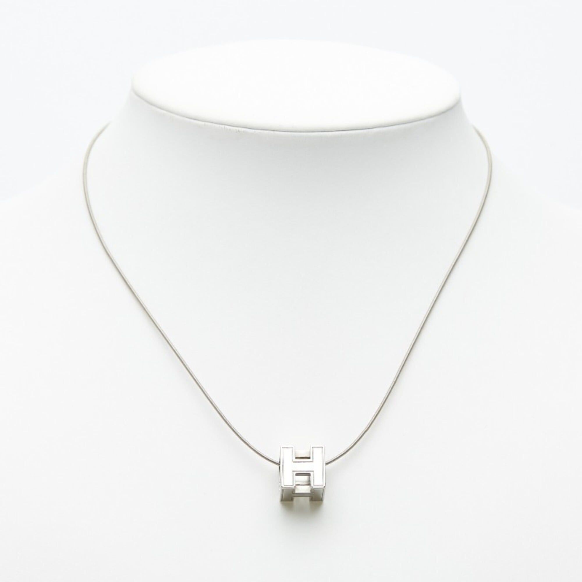 Hermes Hermes Cage d'H H-Cube Necklace, Silver Metal, Women's Size ONE SIZE - 8 Thumbnail