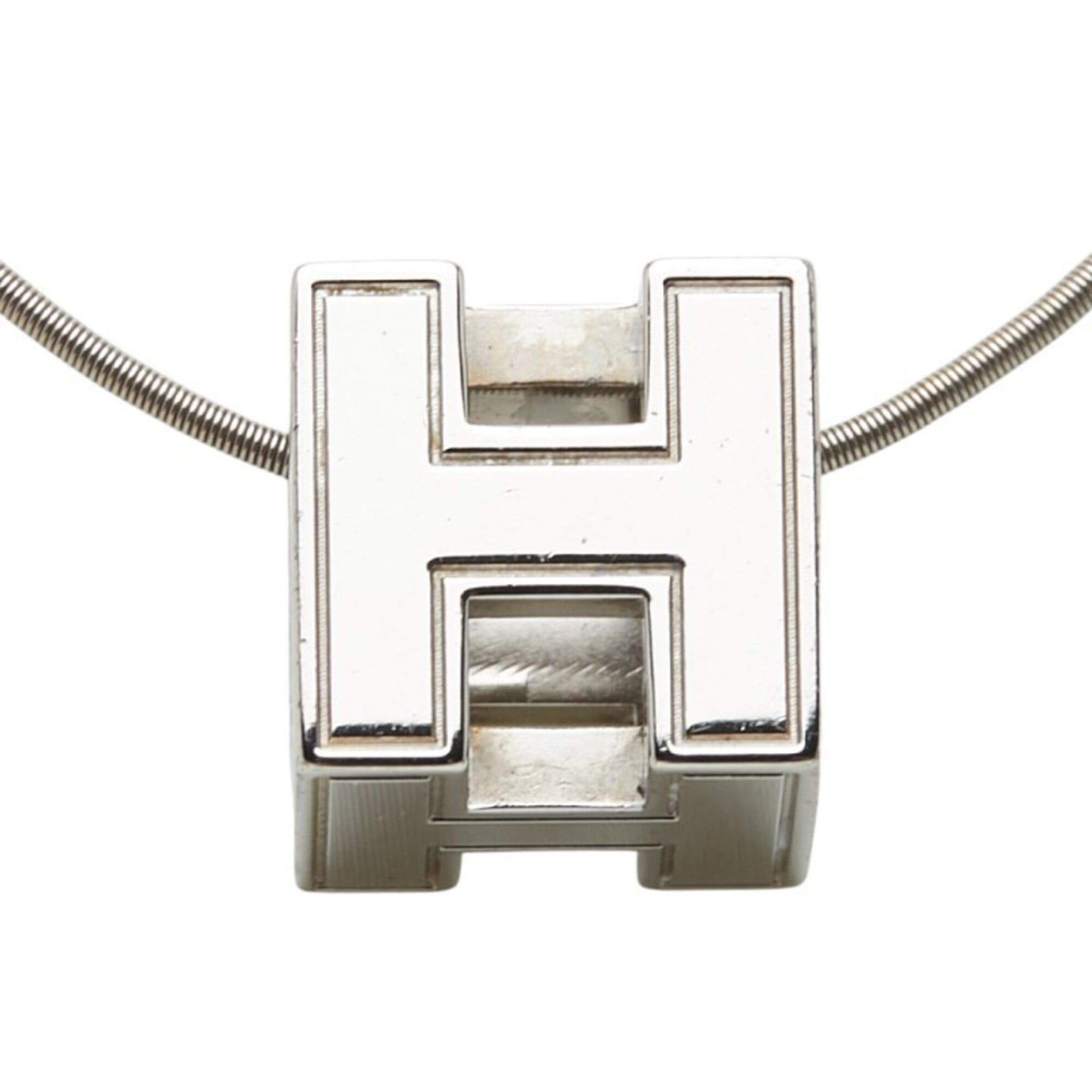 Hermes Hermes Cage d'H H-Cube Necklace, Silver Metal, Women's Size ONE SIZE - 2 Thumbnail
