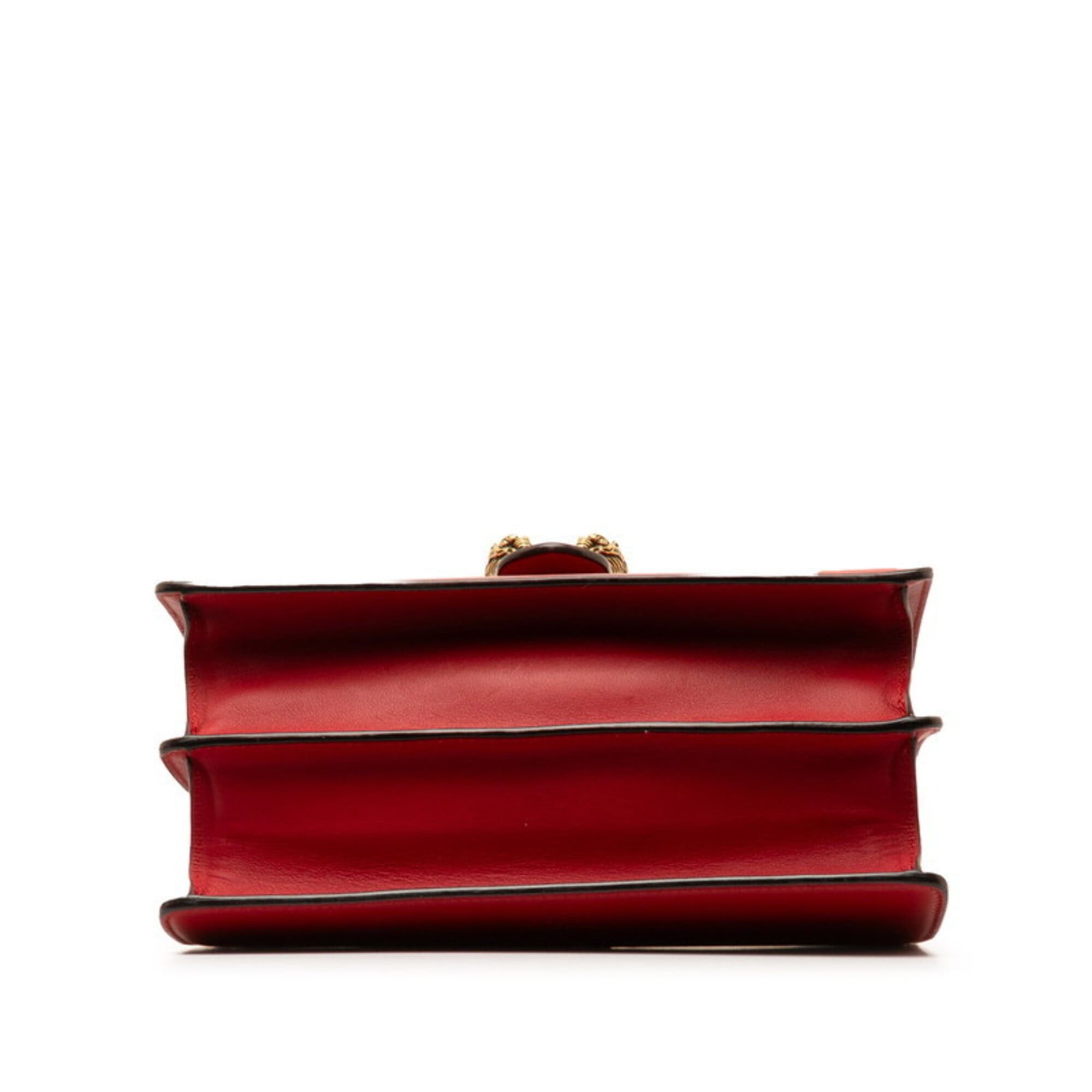 Gucci Gucci Dionysus Bamboo Handbag Shoulder Bag 2WAY 448075 Red Leather Women's GUCCI Size ONE SIZE - 4 Thumbnail