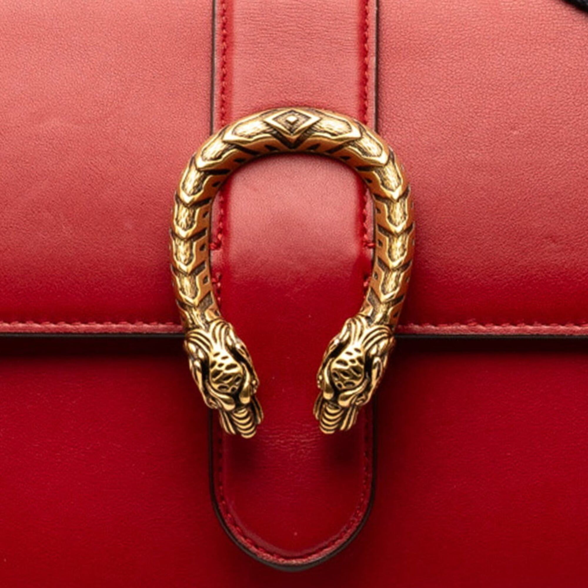 Gucci Gucci Dionysus Bamboo Handbag Shoulder Bag 2WAY 448075 Red Leather Women's GUCCI Size ONE SIZE - 5 Thumbnail