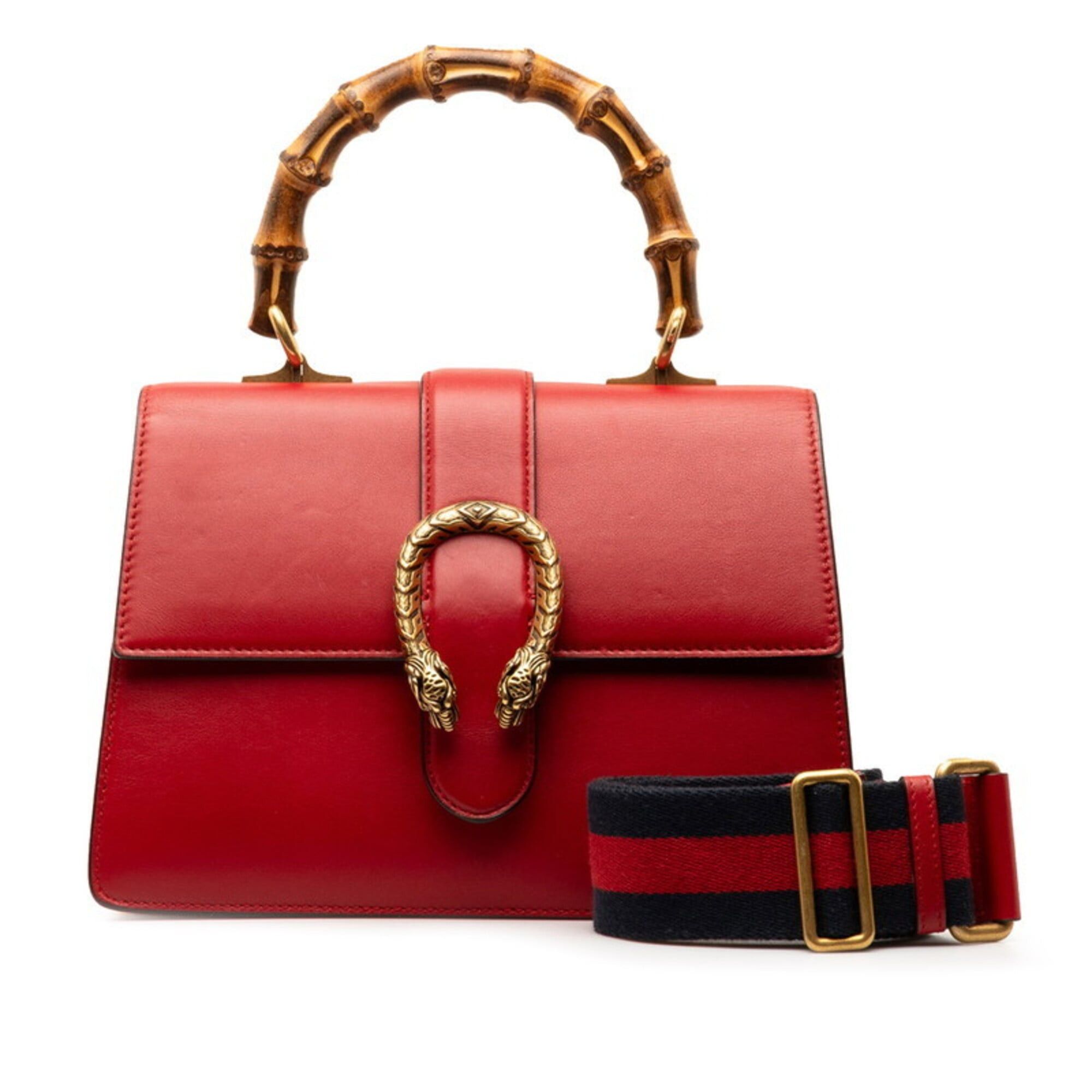 Gucci Gucci Dionysus Bamboo Handbag Shoulder Bag 2WAY 448075 Red Leather Women's GUCCI Size ONE SIZE - 15 Thumbnail
