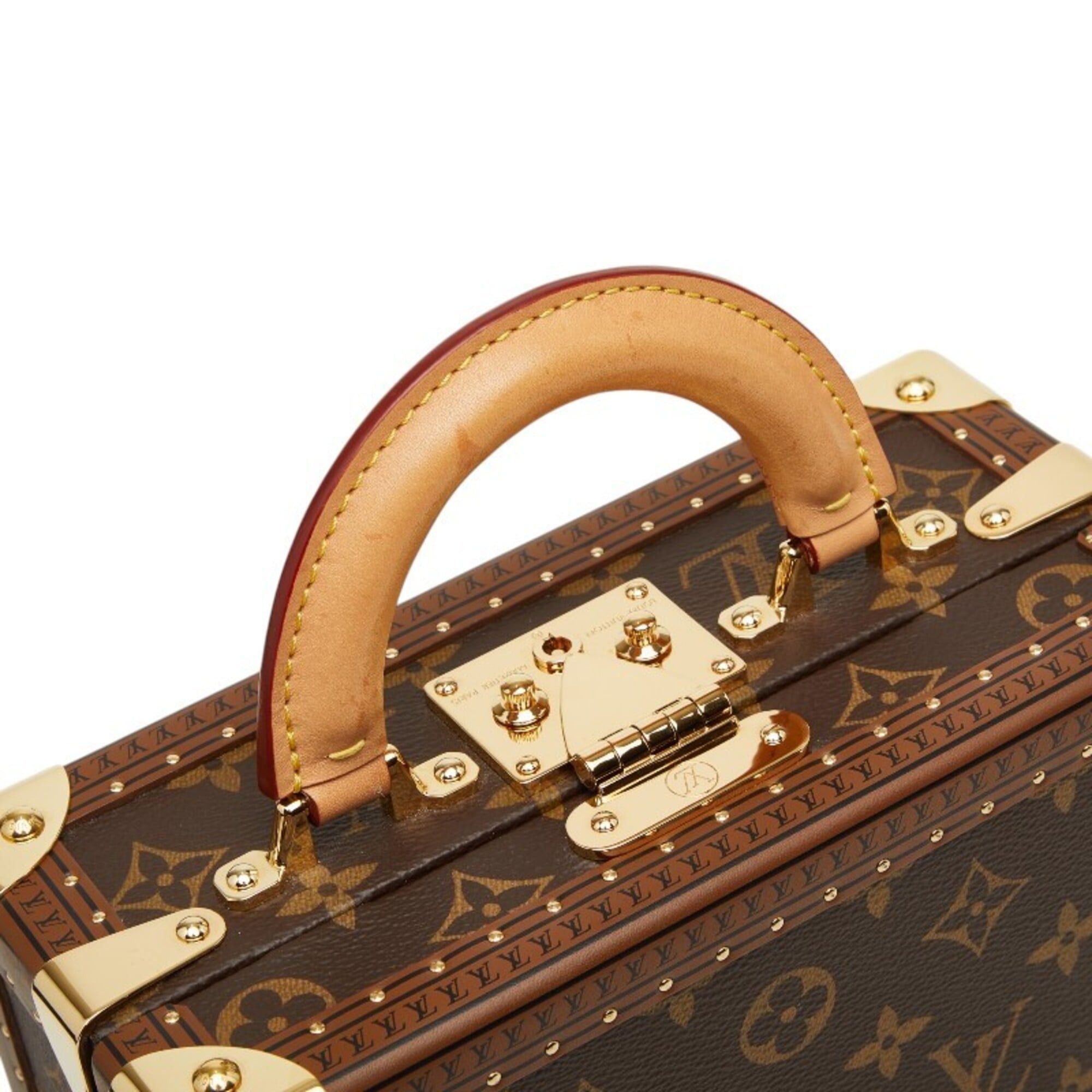 Louis Vuitton Louis Vuitton Monogram Petite Valise Mini Trunk Handbag Shoulder Bag 2WAY M20468 Brown Leather Women's LOUIS VUITTON Size ONE SIZE - 8 Thumbnail