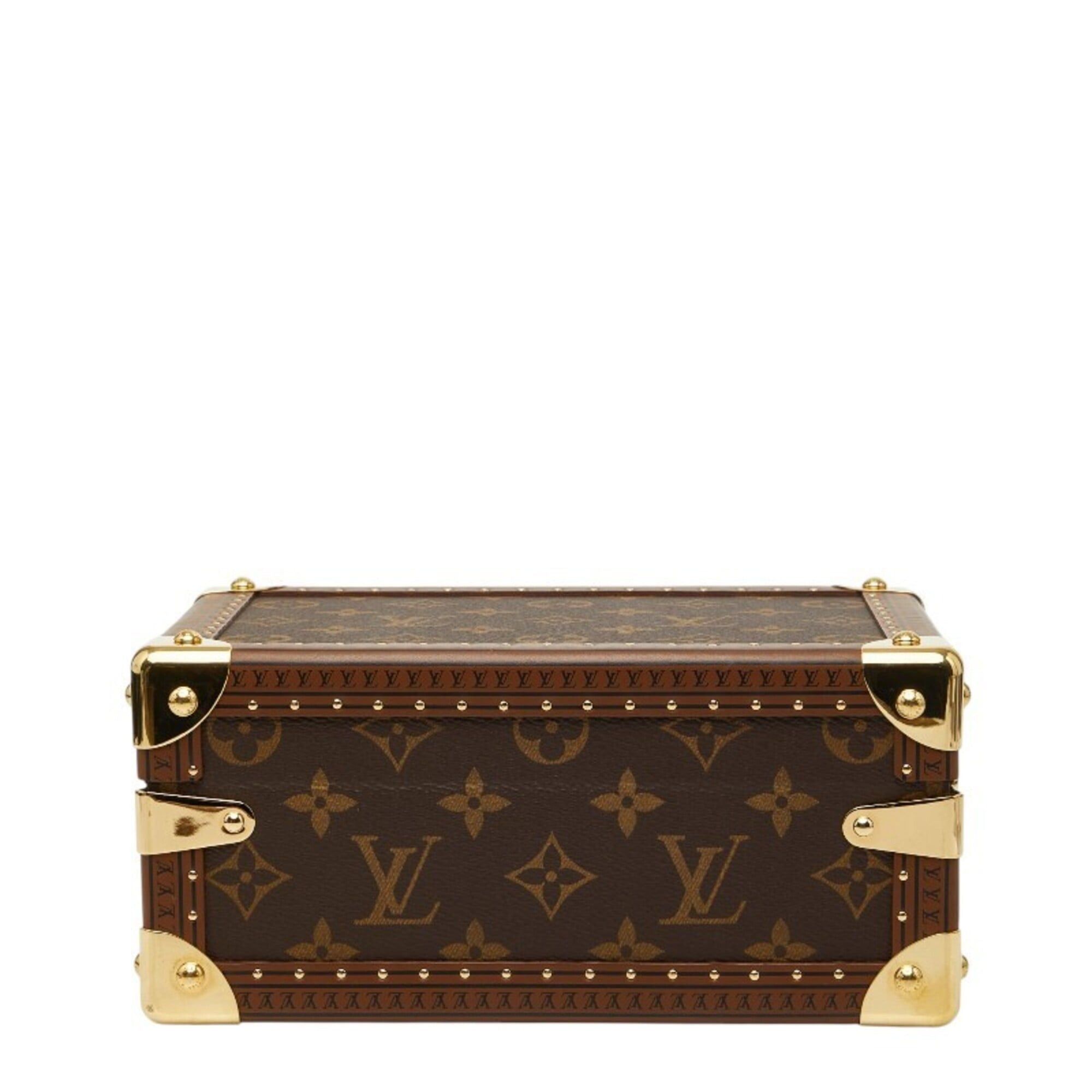 Louis Vuitton Louis Vuitton Monogram Petite Valise Mini Trunk Handbag Shoulder Bag 2WAY M20468 Brown Leather Women's LOUIS VUITTON Size ONE SIZE - 3 Thumbnail