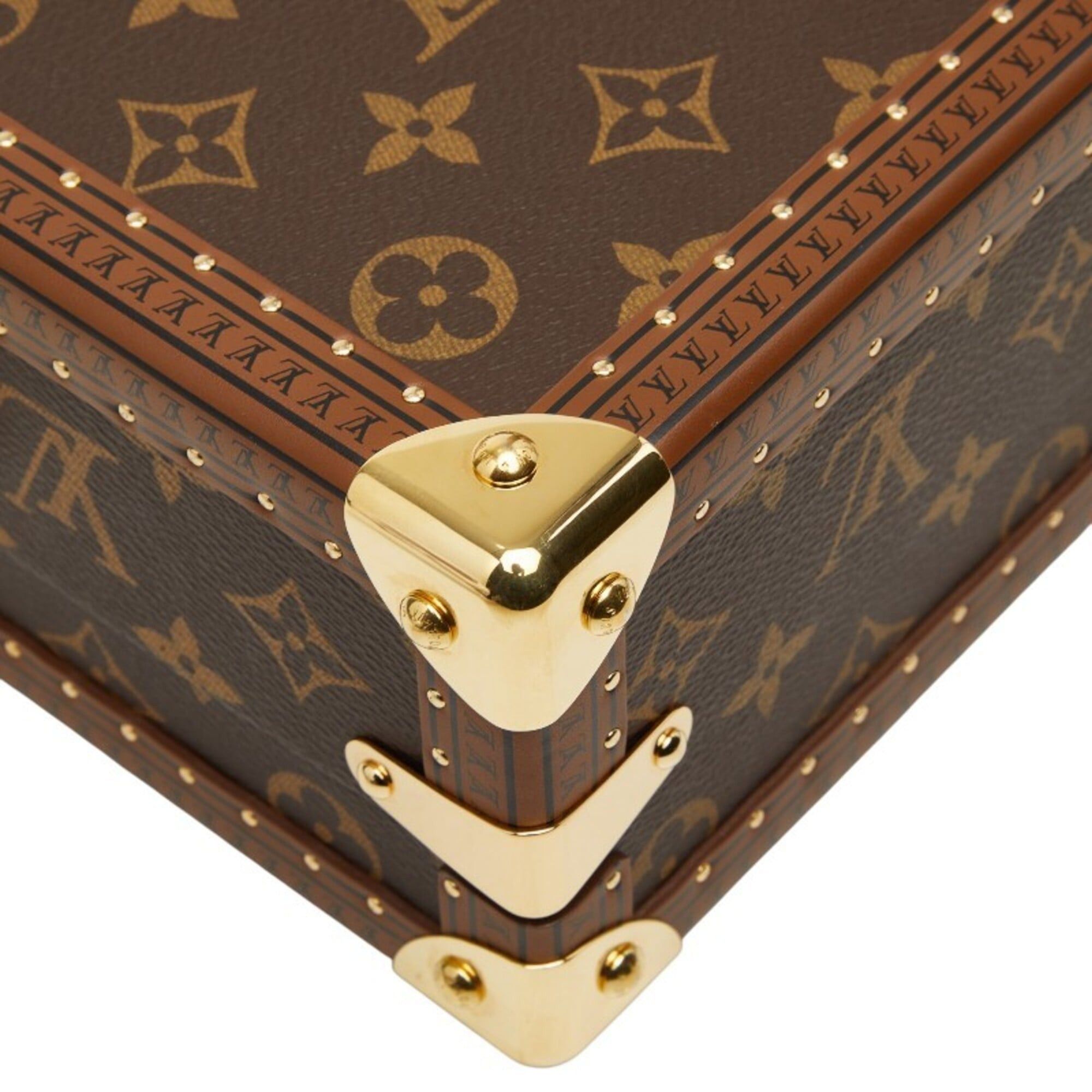 Louis Vuitton Louis Vuitton Monogram Petite Valise Mini Trunk Handbag Shoulder Bag 2WAY M20468 Brown Leather Women's LOUIS VUITTON Size ONE SIZE - 7 Thumbnail