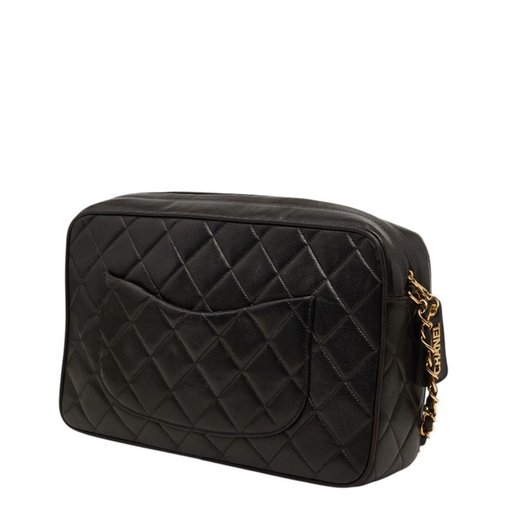 Chanel Chanel Matelassé Coco Mark Crossbody Chain Shoulder Bag, Black with Gold Hardware, Lambskin, Women's CHANEL Size ONE SIZE - 2 Thumbnail