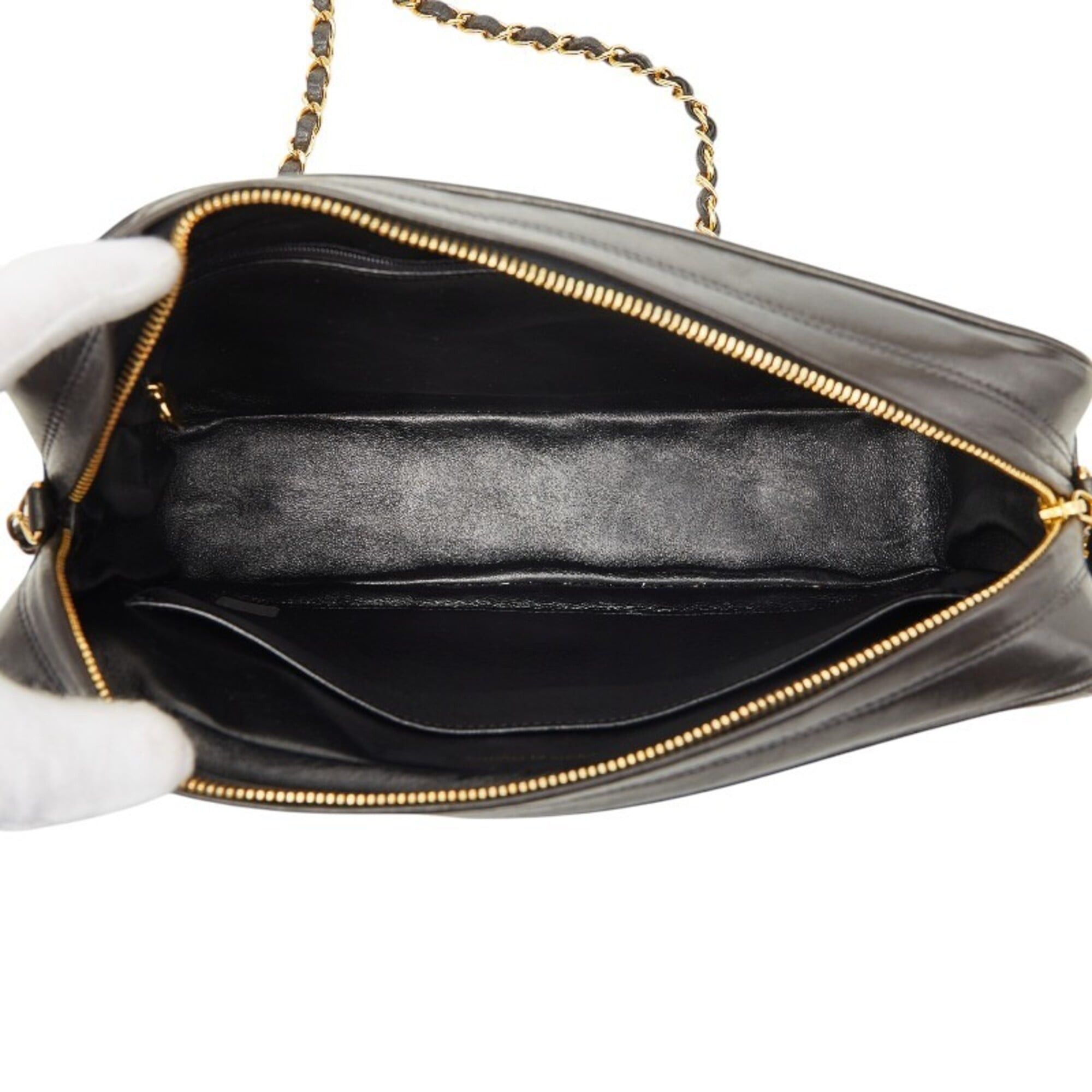 Chanel Chanel Matelassé Coco Mark Crossbody Chain Shoulder Bag, Black with Gold Hardware, Lambskin, Women's CHANEL Size ONE SIZE - 8 Thumbnail