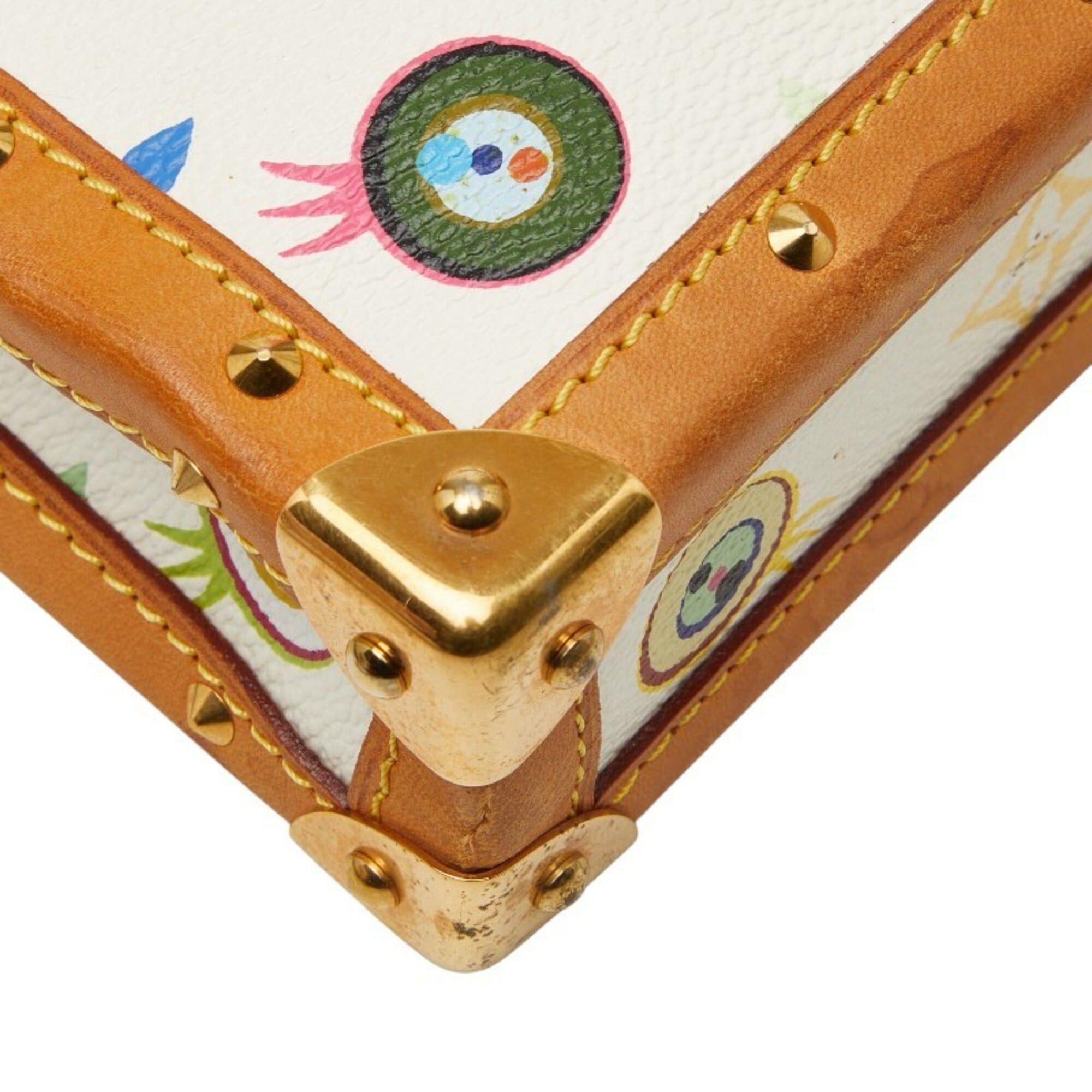 Louis Vuitton Louis Vuitton I Love Monogram Takashi Murakami Pochette Miss You Shoulder Bag M92055 Blanc White Leather Women's LOUIS VUITTON Size ONE SIZE - 7 Thumbnail
