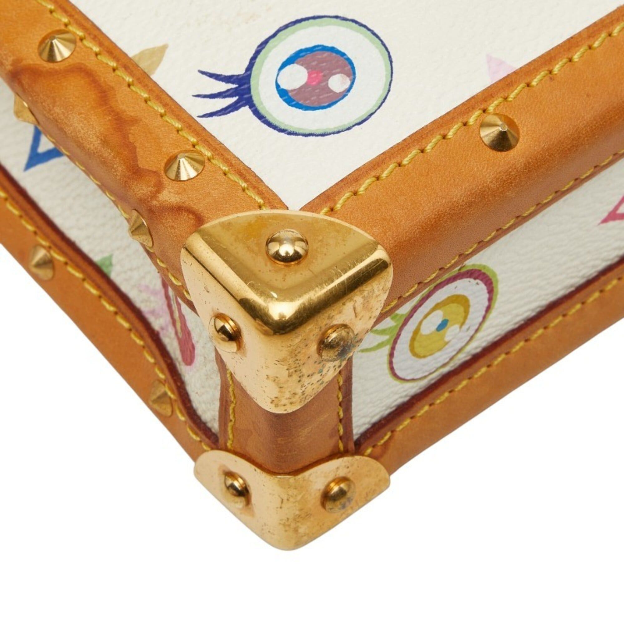 Louis Vuitton Louis Vuitton I Love Monogram Takashi Murakami Pochette Miss You Shoulder Bag M92055 Blanc White Leather Women's LOUIS VUITTON Size ONE SIZE - 5 Thumbnail