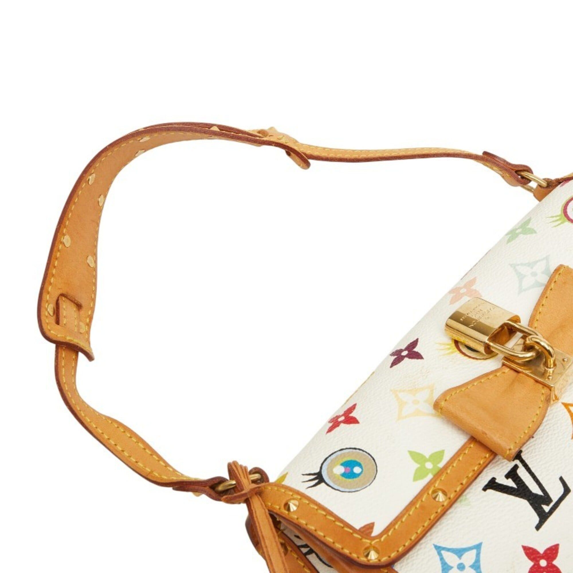 Louis Vuitton Louis Vuitton I Love Monogram Takashi Murakami Pochette Miss You Shoulder Bag M92055 Blanc White Leather Women's LOUIS VUITTON Size ONE SIZE - 8 Thumbnail