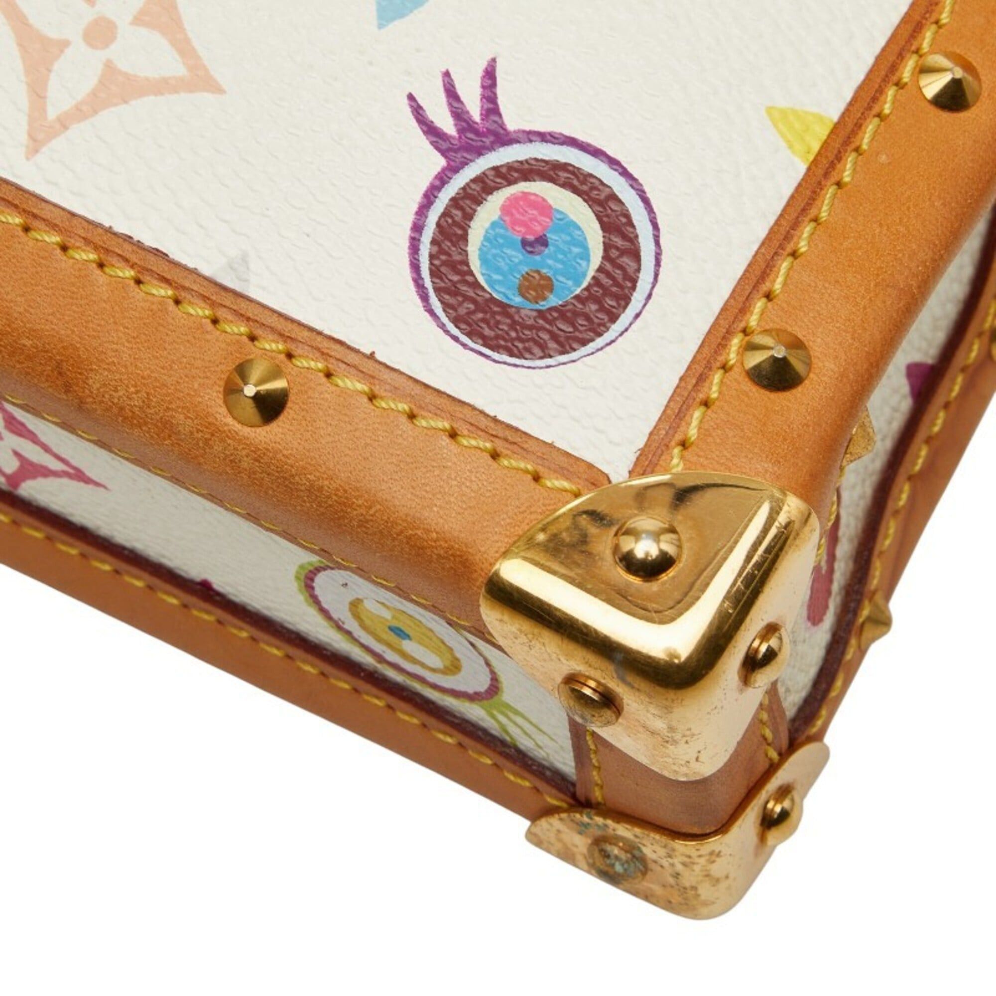 Louis Vuitton Louis Vuitton I Love Monogram Takashi Murakami Pochette Miss You Shoulder Bag M92055 Blanc White Leather Women's LOUIS VUITTON Size ONE SIZE - 6 Thumbnail