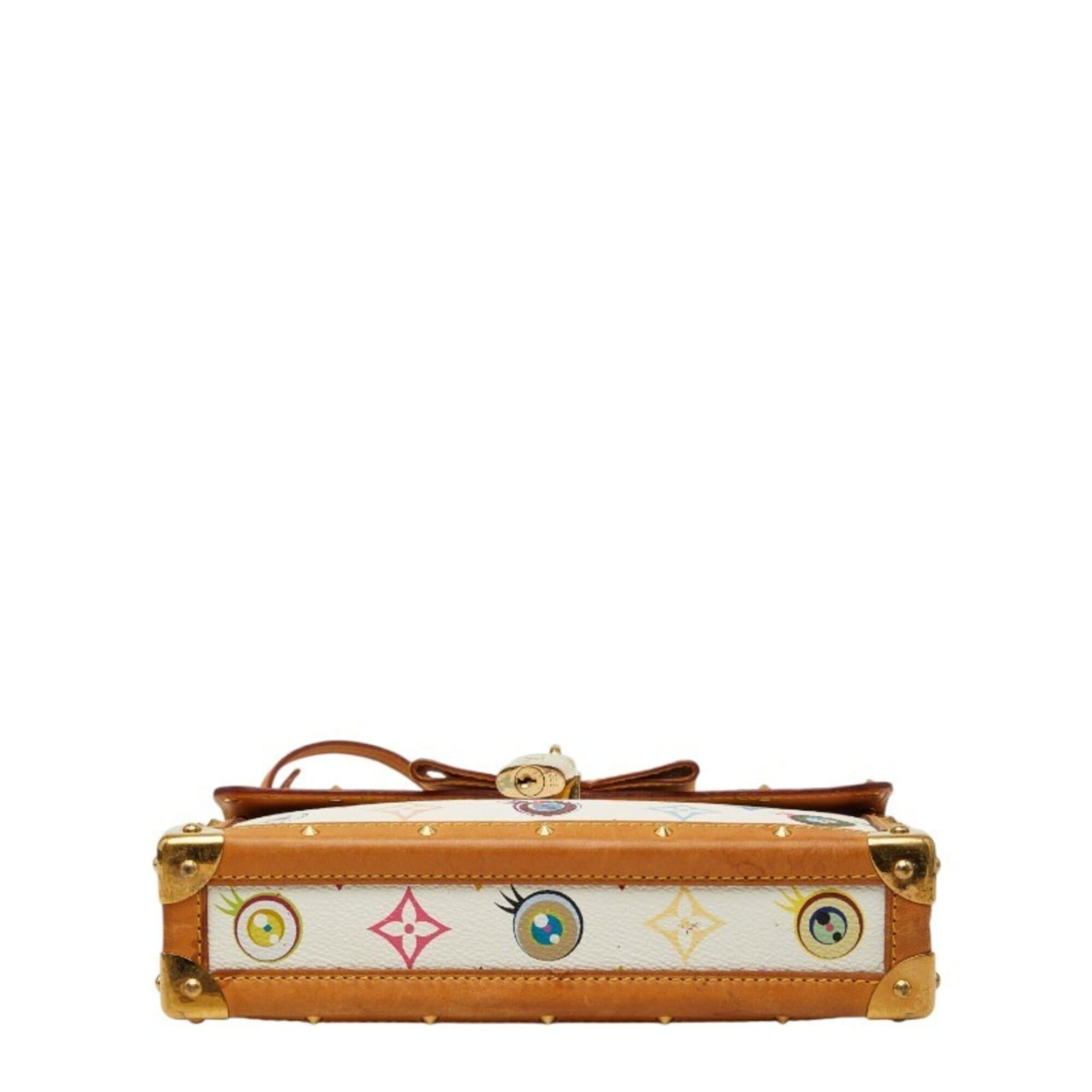 Louis Vuitton Louis Vuitton I Love Monogram Takashi Murakami Pochette Miss You Shoulder Bag M92055 Blanc White Leather Women's LOUIS VUITTON Size ONE SIZE - 3 Thumbnail