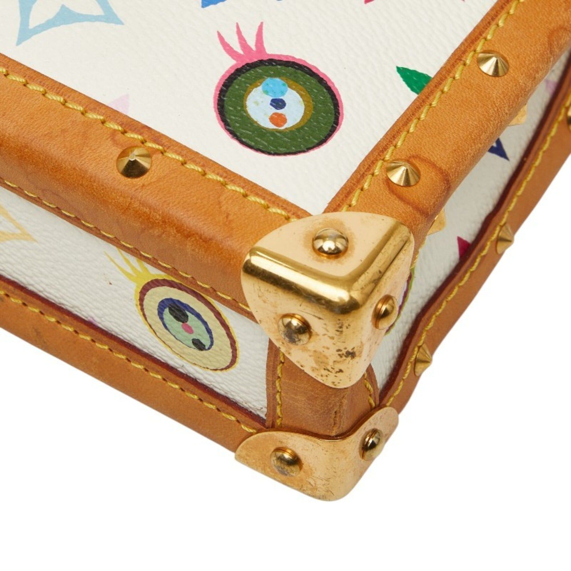 Louis Vuitton Louis Vuitton I Love Monogram Takashi Murakami Pochette Miss You Shoulder Bag M92055 Blanc White Leather Women's LOUIS VUITTON Size ONE SIZE - 4 Thumbnail