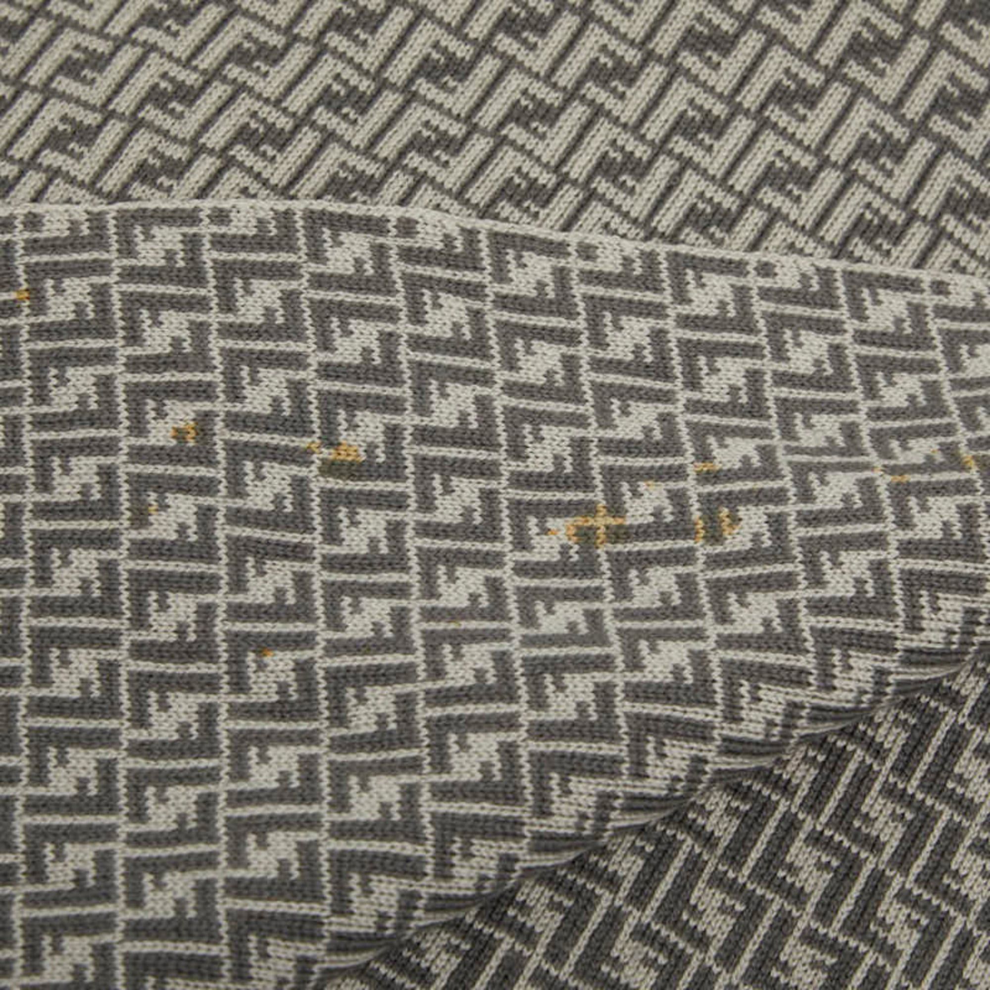 Fendi Fendi Micro FF Jacquard Stole, Gray Wool, Women's FENDI Size ONE SIZE - 3 Thumbnail