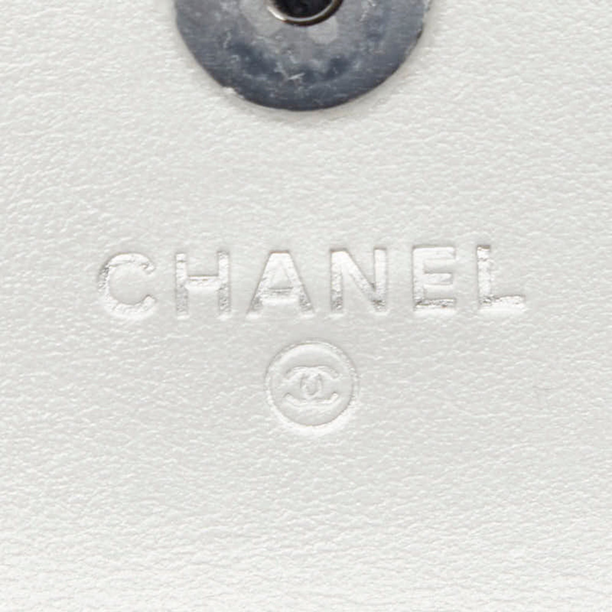 Chanel Chanel Mini Matelassé Coco Mark Chain Shoulder Bag Pouch Silver Leather Women's CHANEL Size ONE SIZE - 9 Thumbnail