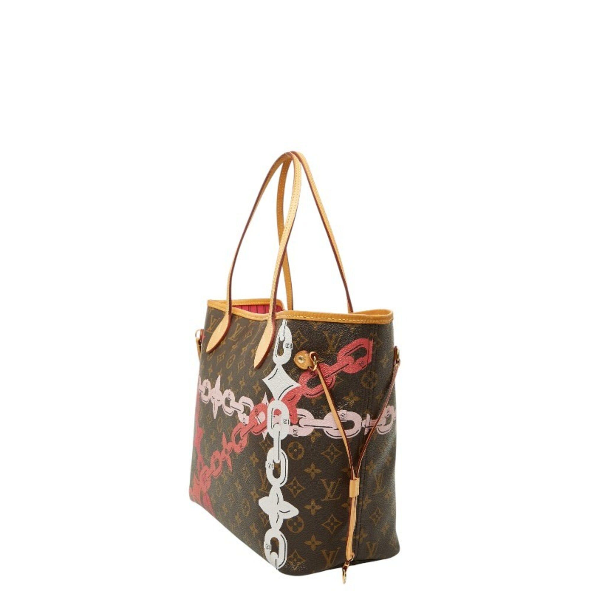 Louis Vuitton Louis Vuitton Monogram Bayprint Neverfull MM Tote Bag Shoulder M41991 Brown Pink Leather Women's LOUIS VUITTON Size ONE SIZE - 2 Thumbnail