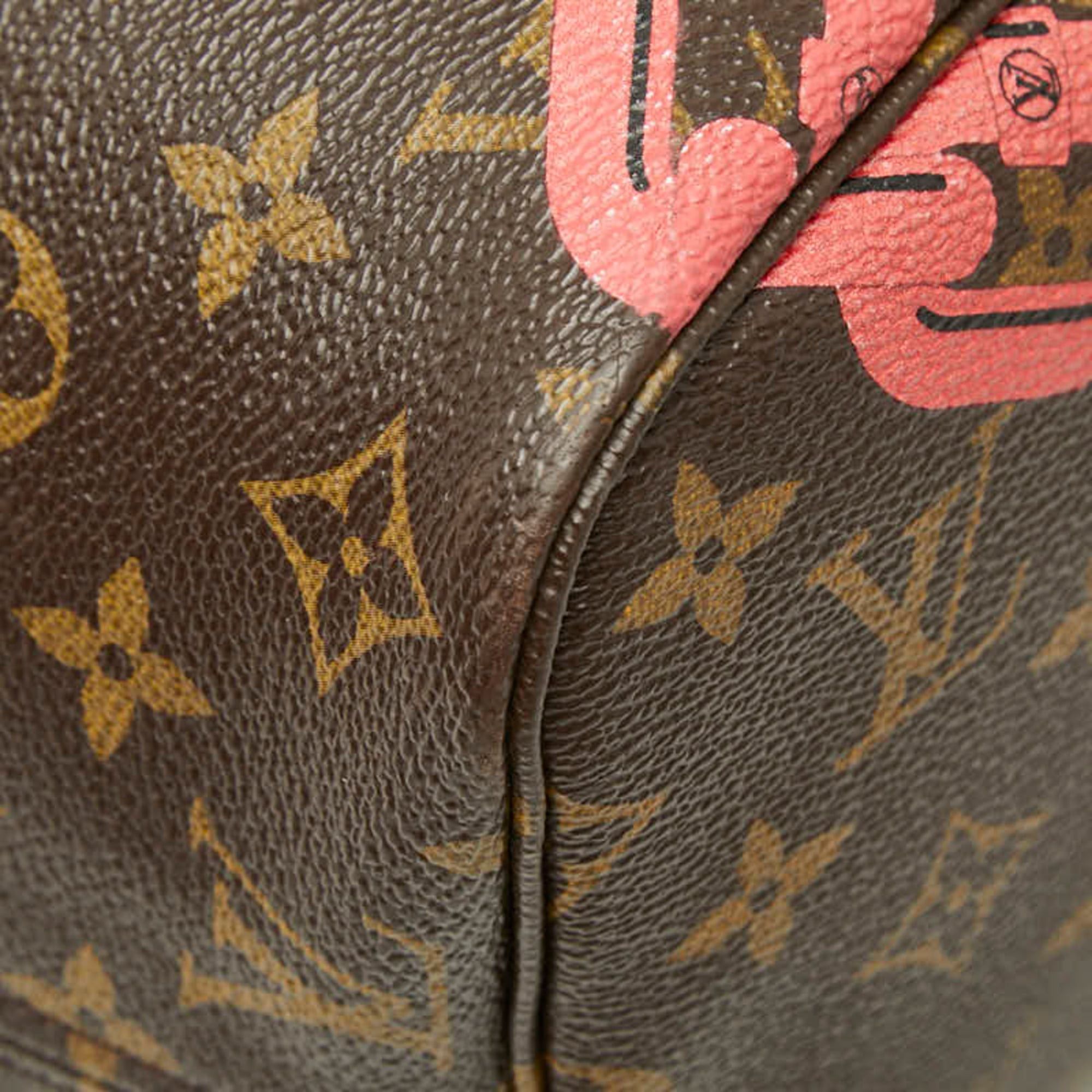 Louis Vuitton Louis Vuitton Monogram Bayprint Neverfull MM Tote Bag Shoulder M41991 Brown Pink Leather Women's LOUIS VUITTON Size ONE SIZE - 5 Thumbnail