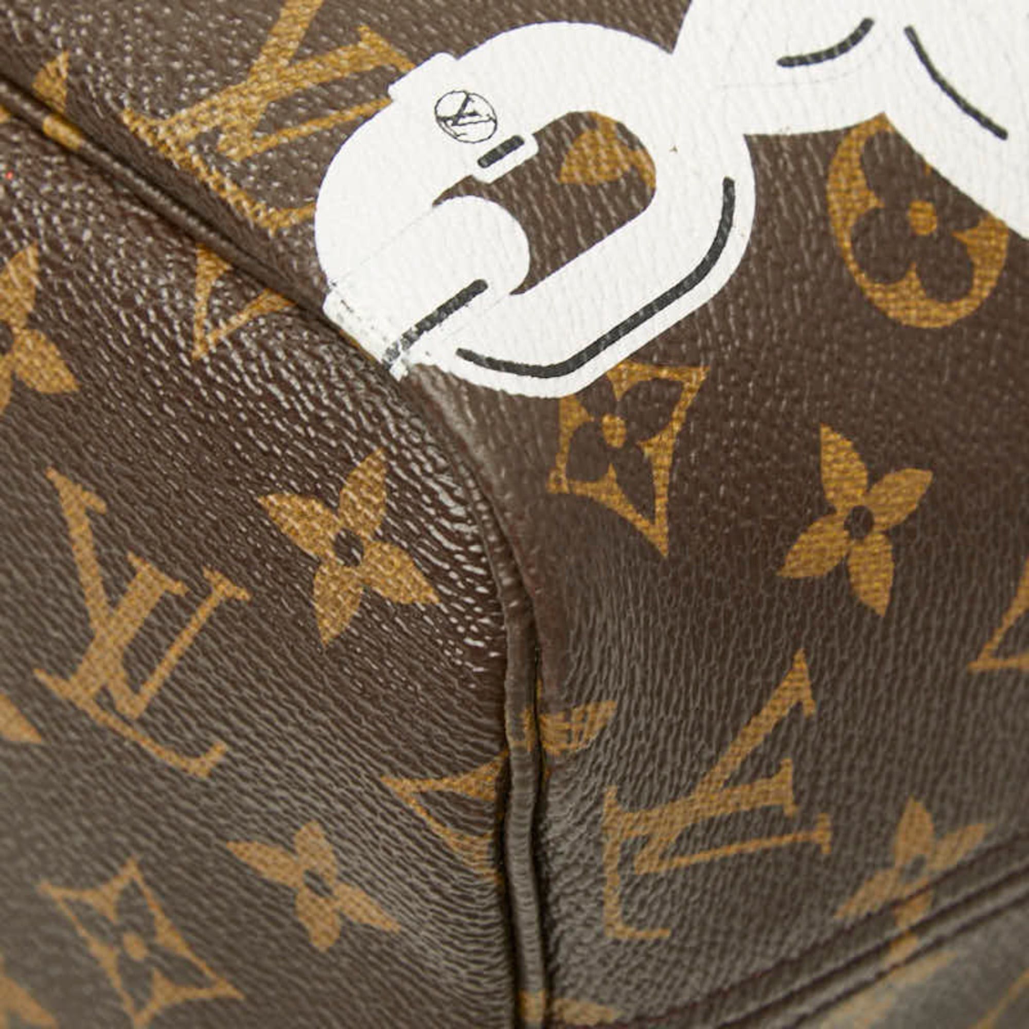 Louis Vuitton Louis Vuitton Monogram Bayprint Neverfull MM Tote Bag Shoulder M41991 Brown Pink Leather Women's LOUIS VUITTON Size ONE SIZE - 4 Thumbnail