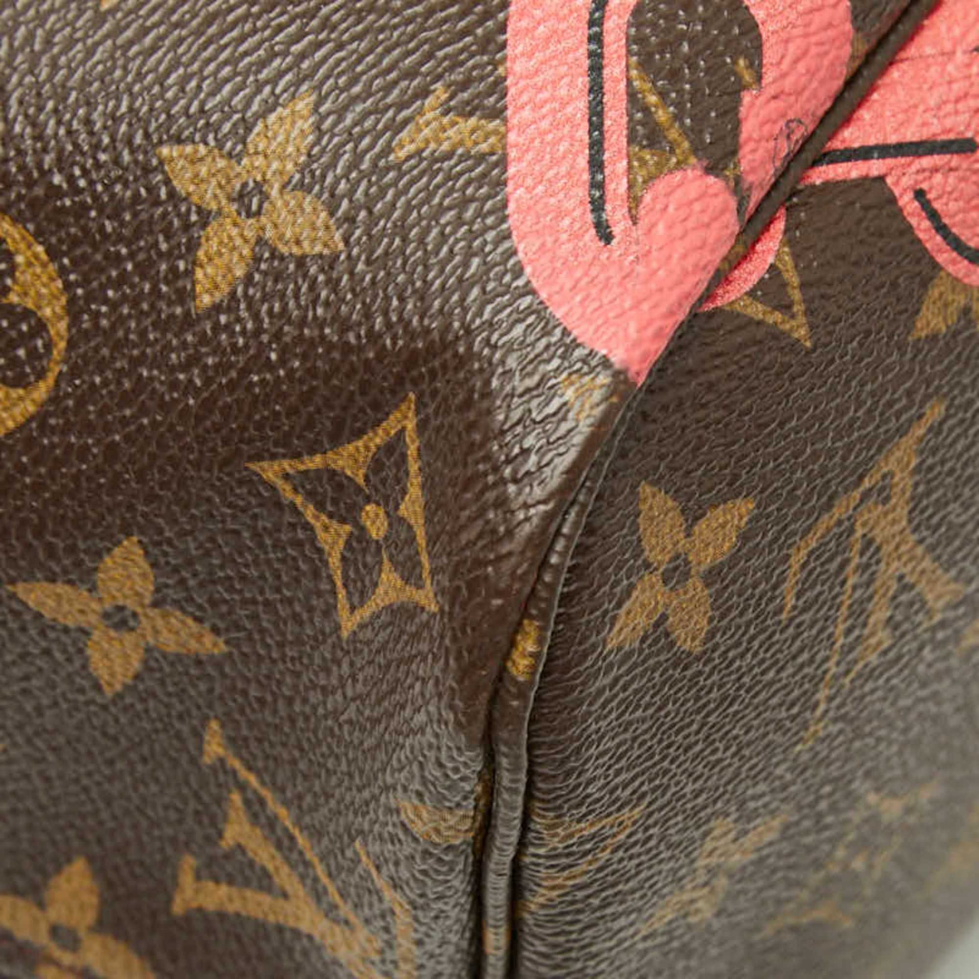 Louis Vuitton Louis Vuitton Monogram Bayprint Neverfull MM Tote Bag Shoulder M41991 Brown Pink Leather Women's LOUIS VUITTON Size ONE SIZE - 7 Thumbnail